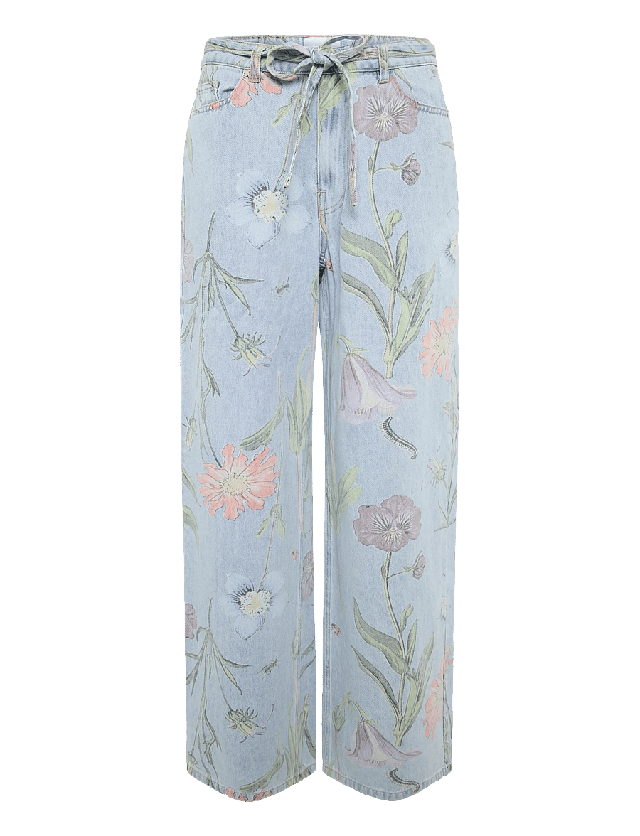 Nümph - NUVERONA HR WIDE JEANS 3010 - hosen mit weitem bein - light blue denim - 0