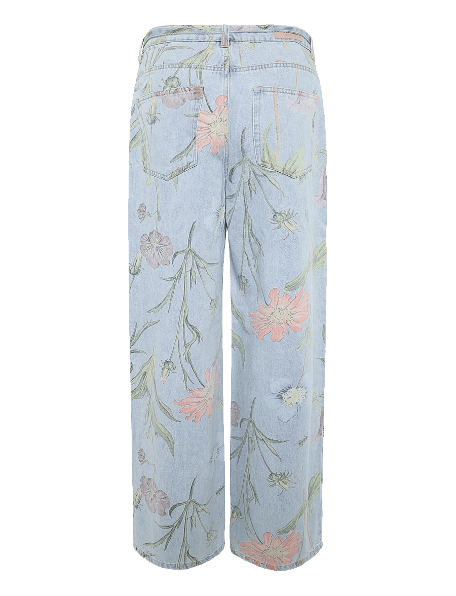 Nümph - NUVERONA HR WIDE JEANS 3010 - hosen mit weitem bein - light blue denim - 1