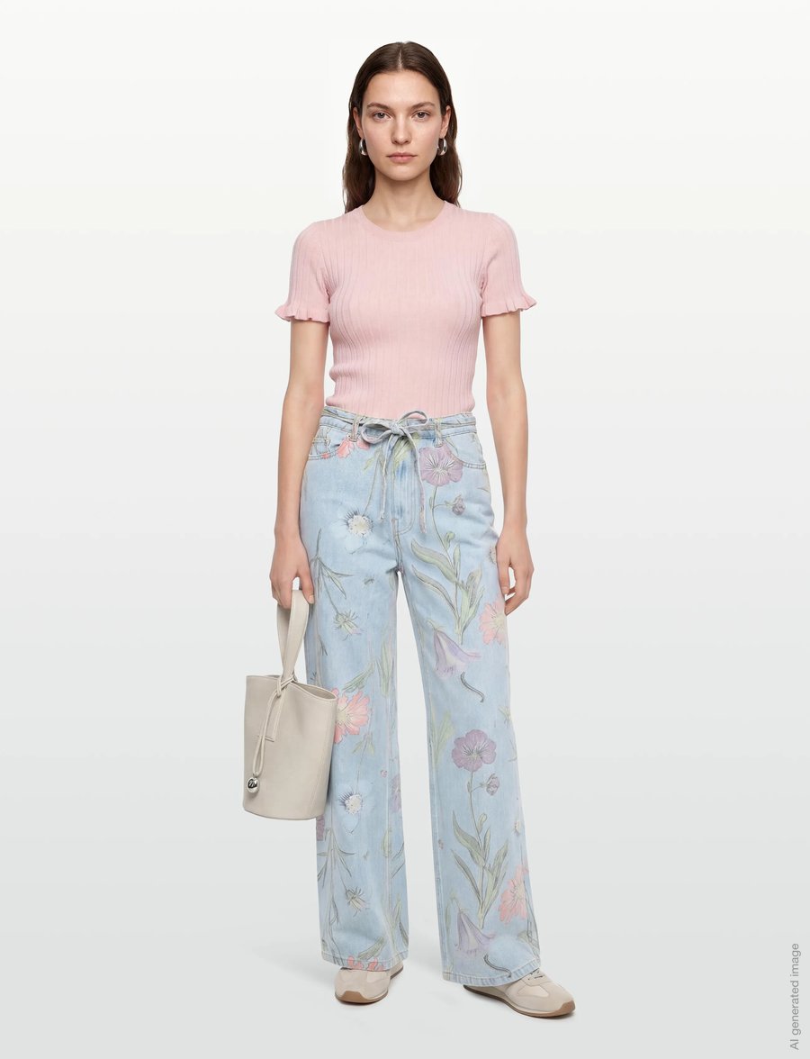Nümph - NUVERONA HR WIDE JEANS 3010 - vida jeans - light blue denim - 0