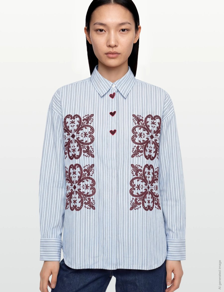 Nümph - NUDITTY SHIRT - krekli ar garām piedurknēm - floaty blue - 3