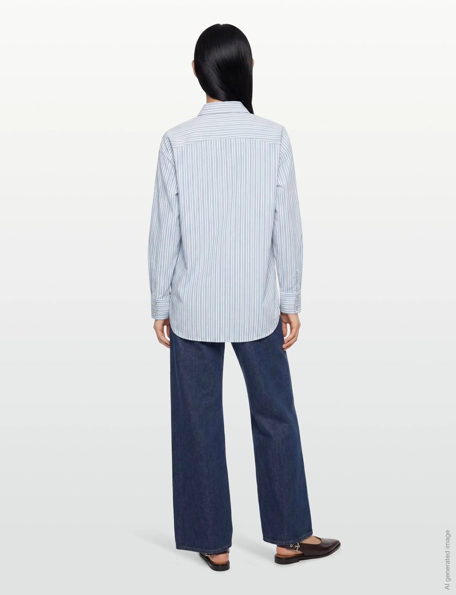 Nümph - NUDITTY SHIRT - krekli ar garām piedurknēm - floaty blue - 4