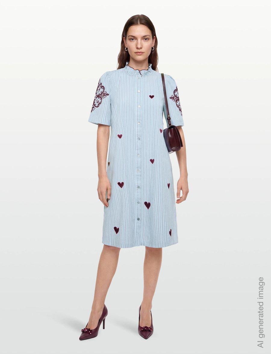 Nümph - NUDITTY DRESS - skjortklänningar - floaty blue - 0