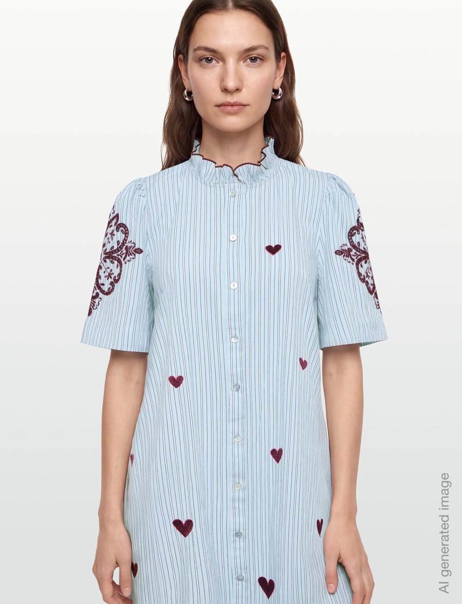 Nümph - NUDITTY DRESS - skjortklänningar - floaty blue - 3