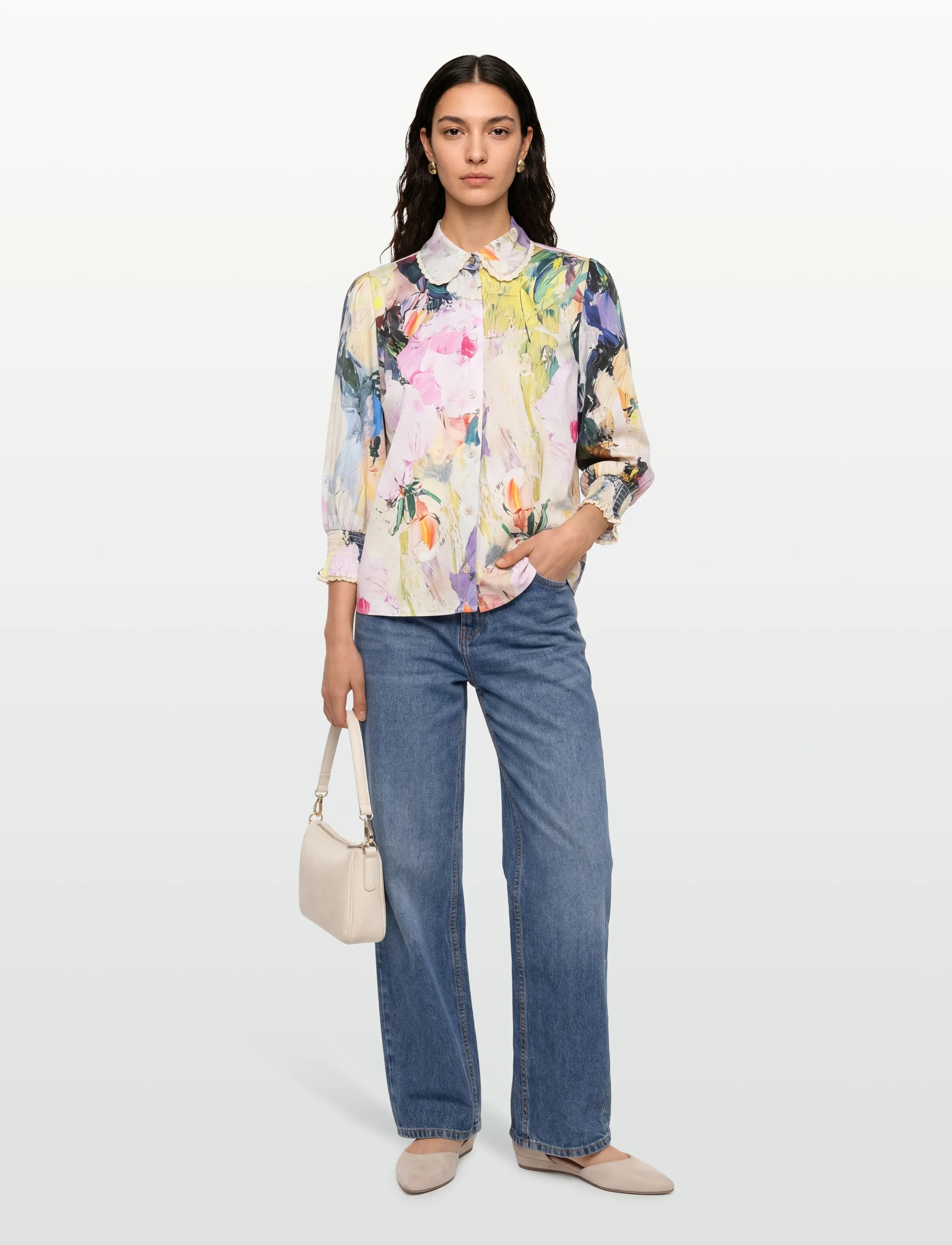 Nümph Nuannali Shirt, 44, Shirts, Mehrfarbig/gemustert - Long-sleeved, Frauen