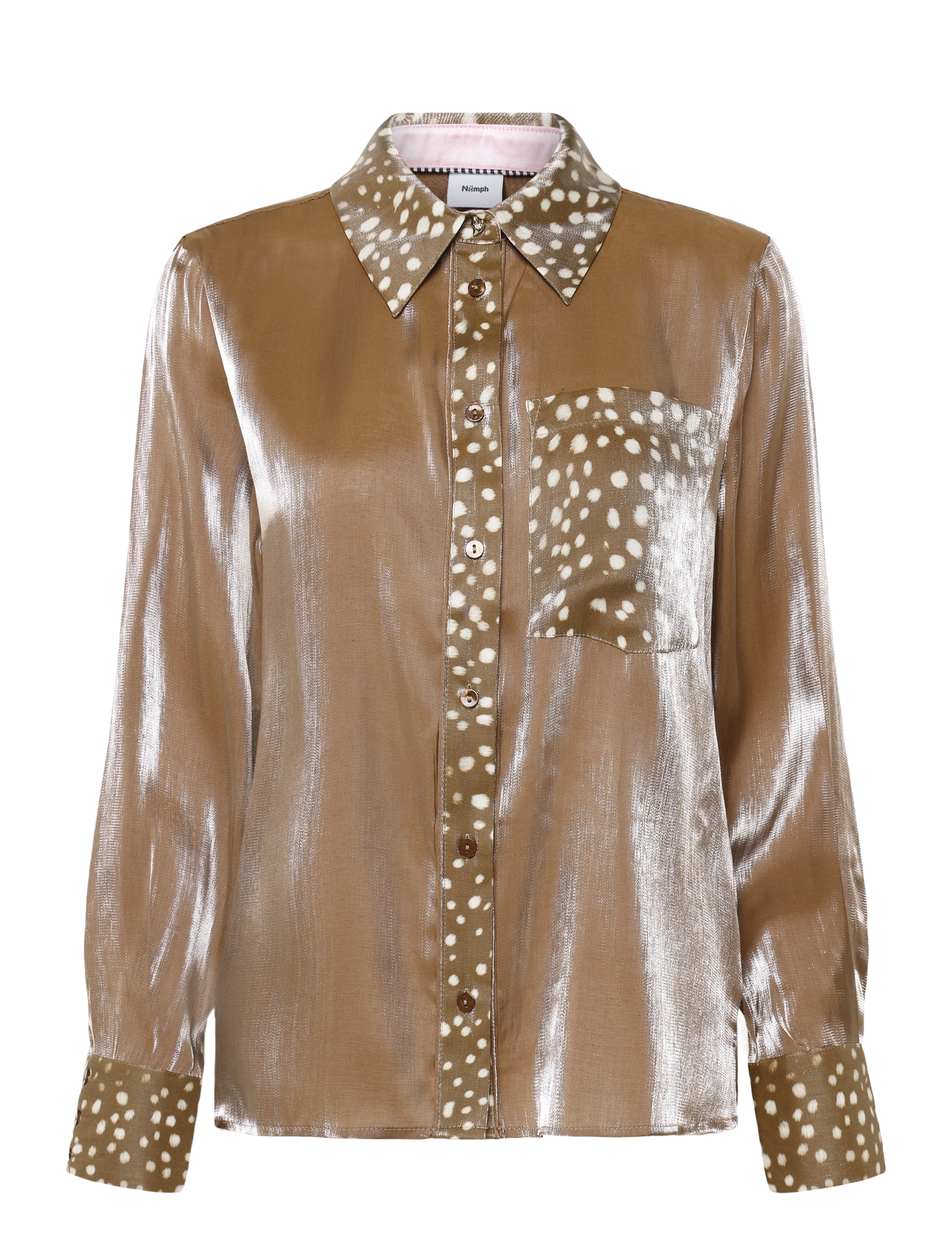 Nümph NUDEER SHIRT - Bluzki & Koszule - DACHSHUND / brown
