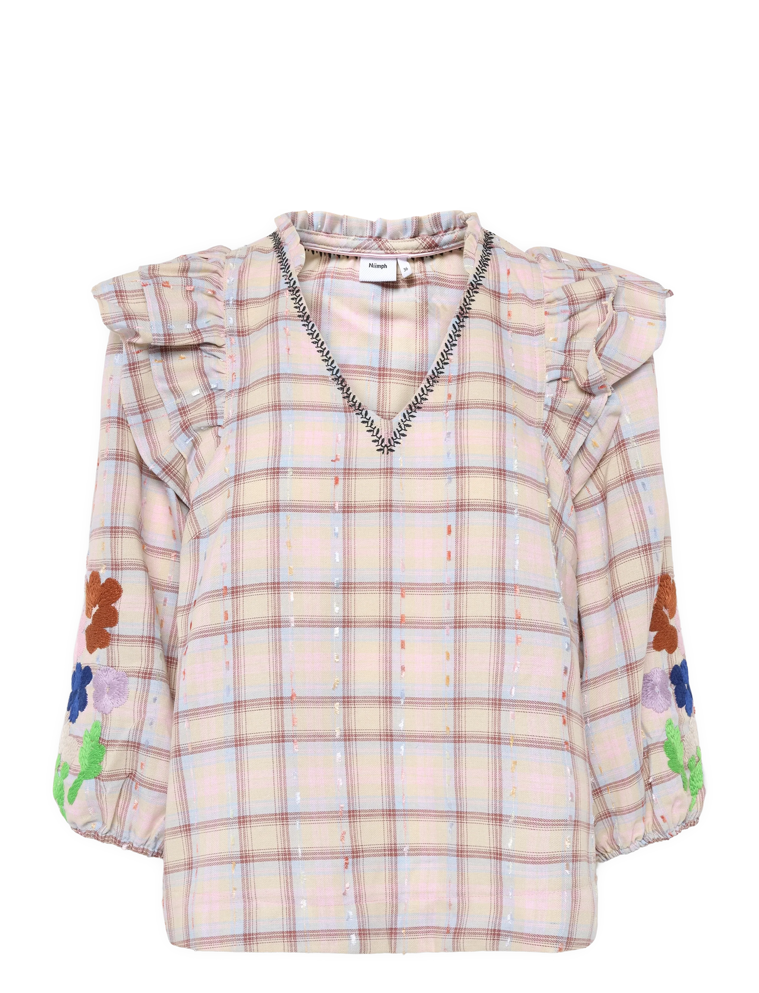 Nümph NUMAGGI BLOUSE - Langärmelige Blusen - FIG / cream
