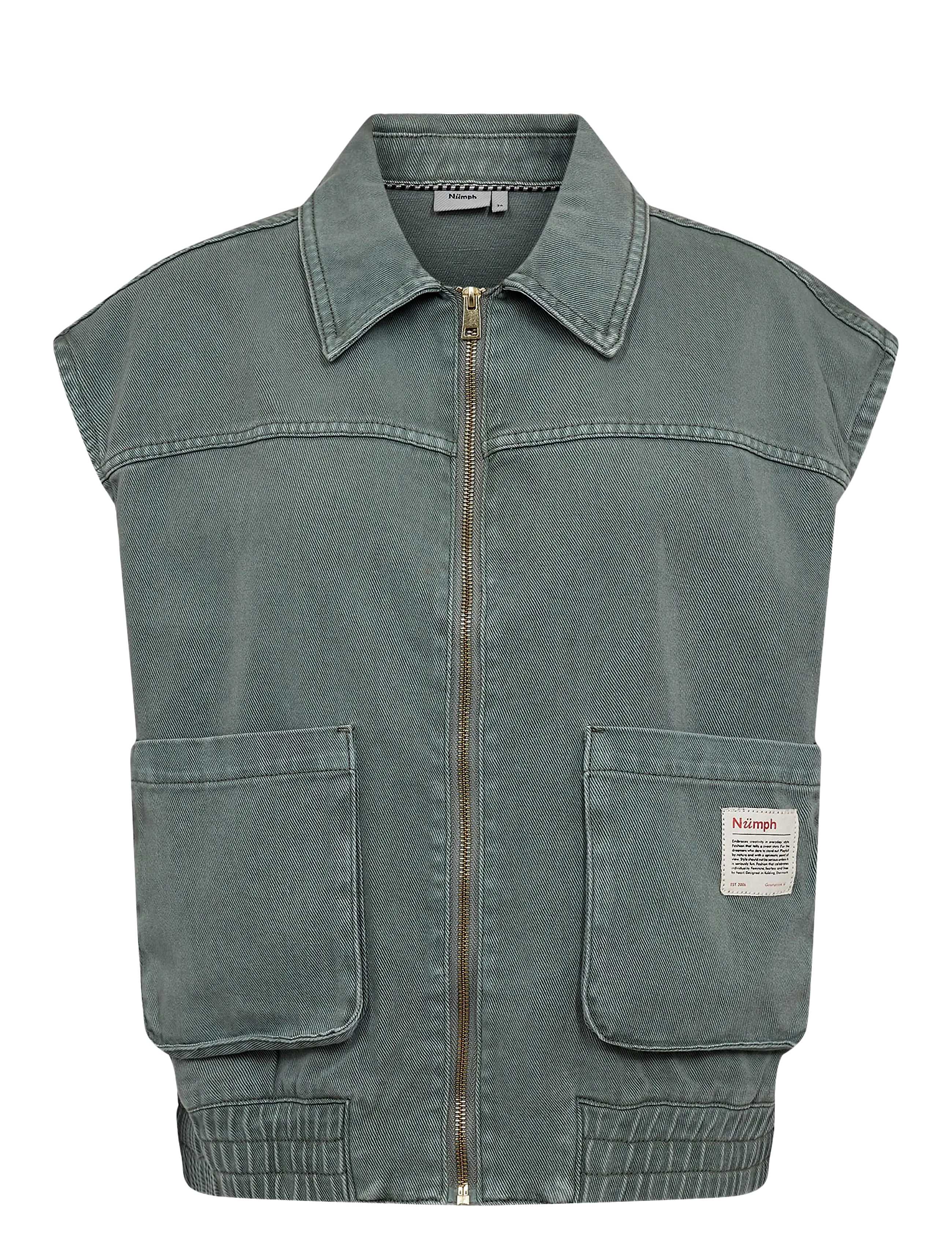 Nümph Nuhamilton Vest, M/L, Khaki green, Veste > Denim Veste, Dame