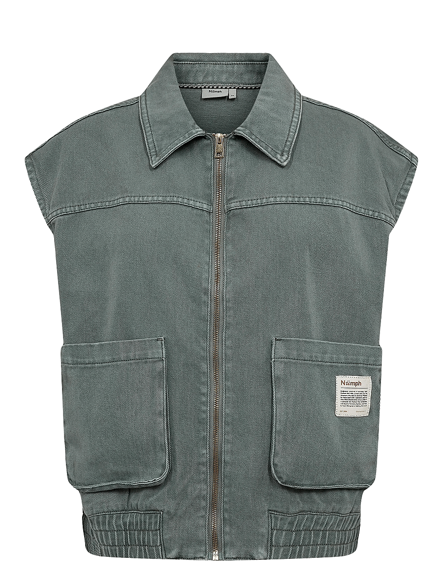 Nümph - NUHAMILTON VEST - washed sea green denim - 0