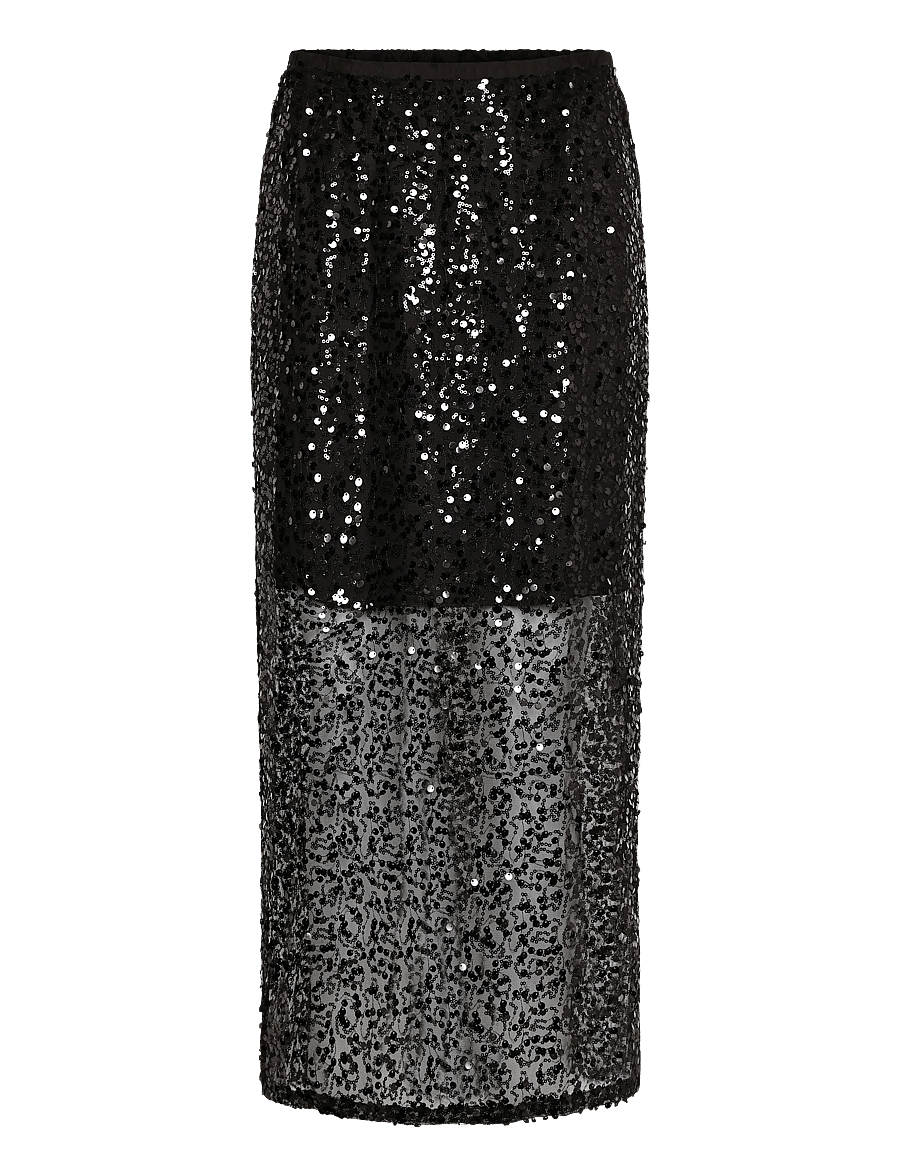Nümph - NUKASIA SKIRT - paillet nederdele - caviar - 0