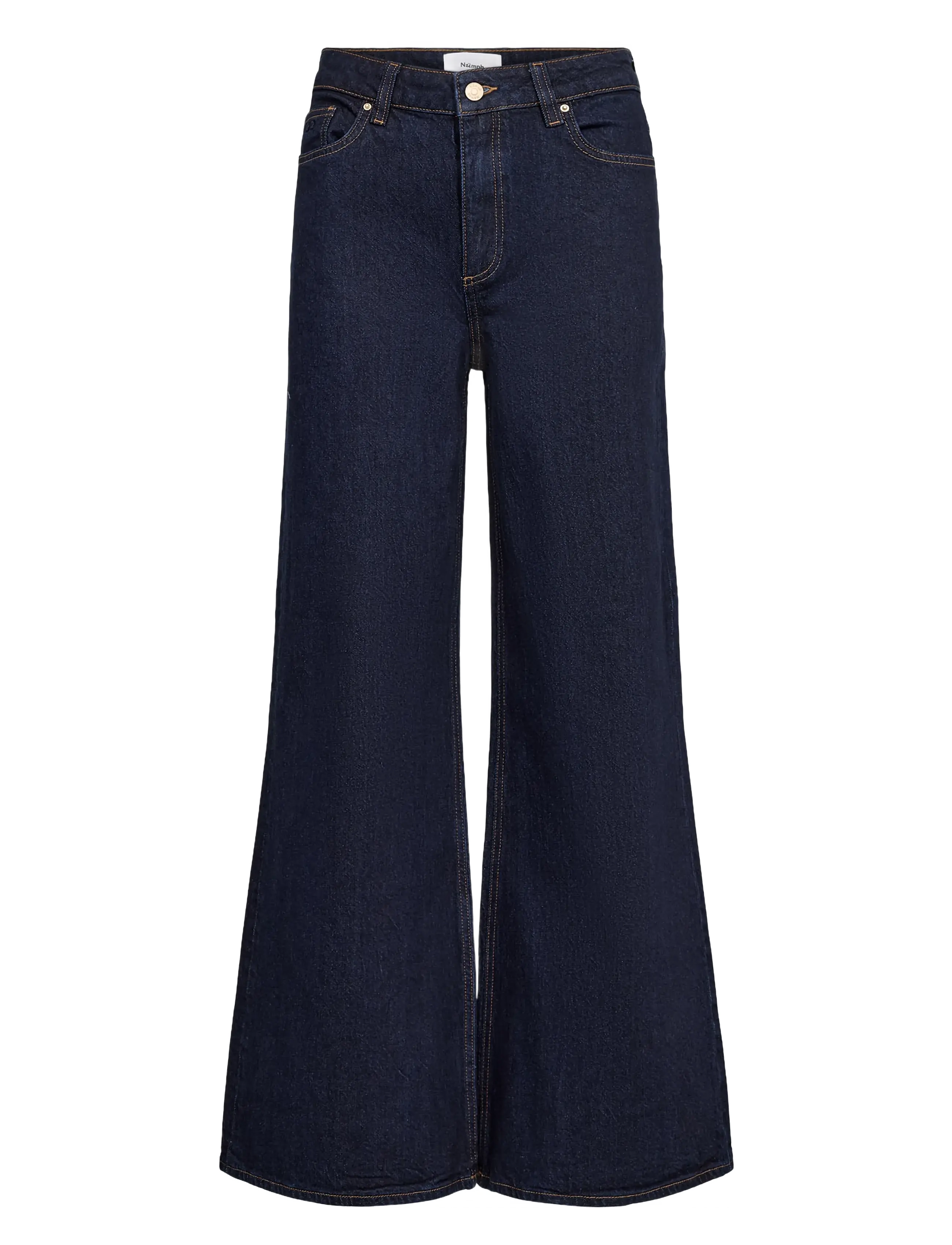 Nümph NUPISA HR WIDE JEANS - S3012 - Denimkläder - DARK BLUE DENIM / navy