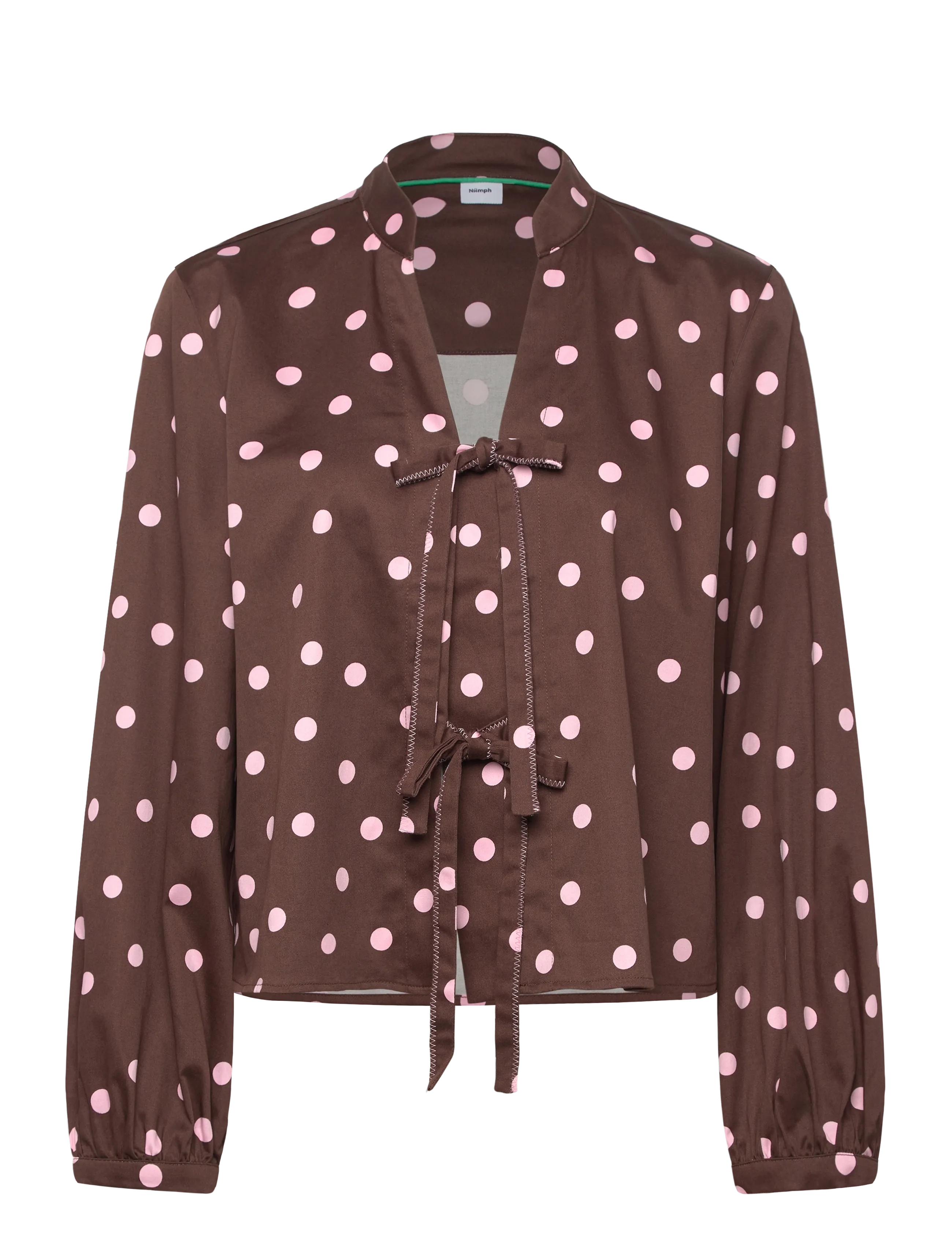 NÜMPH Nusine Tie Shirt Braun - 34 - Damen