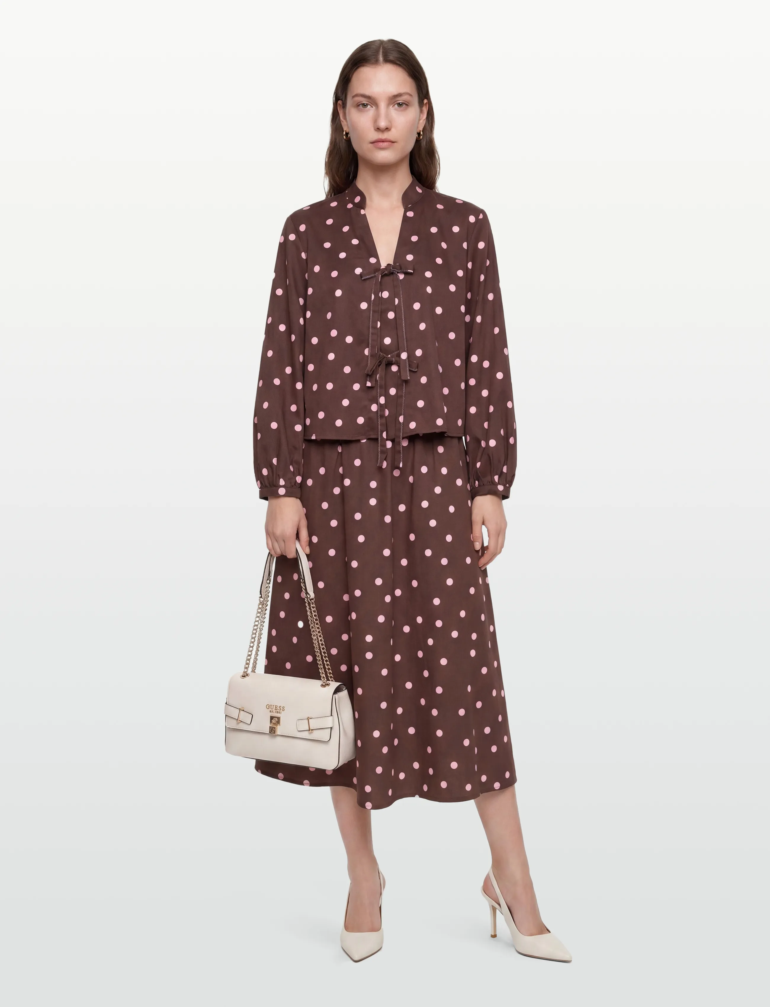 Nümph NUSINE TIE SHIRT - Chemisier & Chemises - SHOPPING BAG / brown