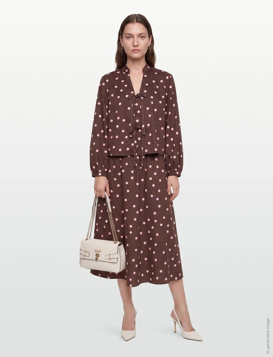 Nümph - NUSINE TIE SHIRT - langärmlige hemden - shopping bag - 0