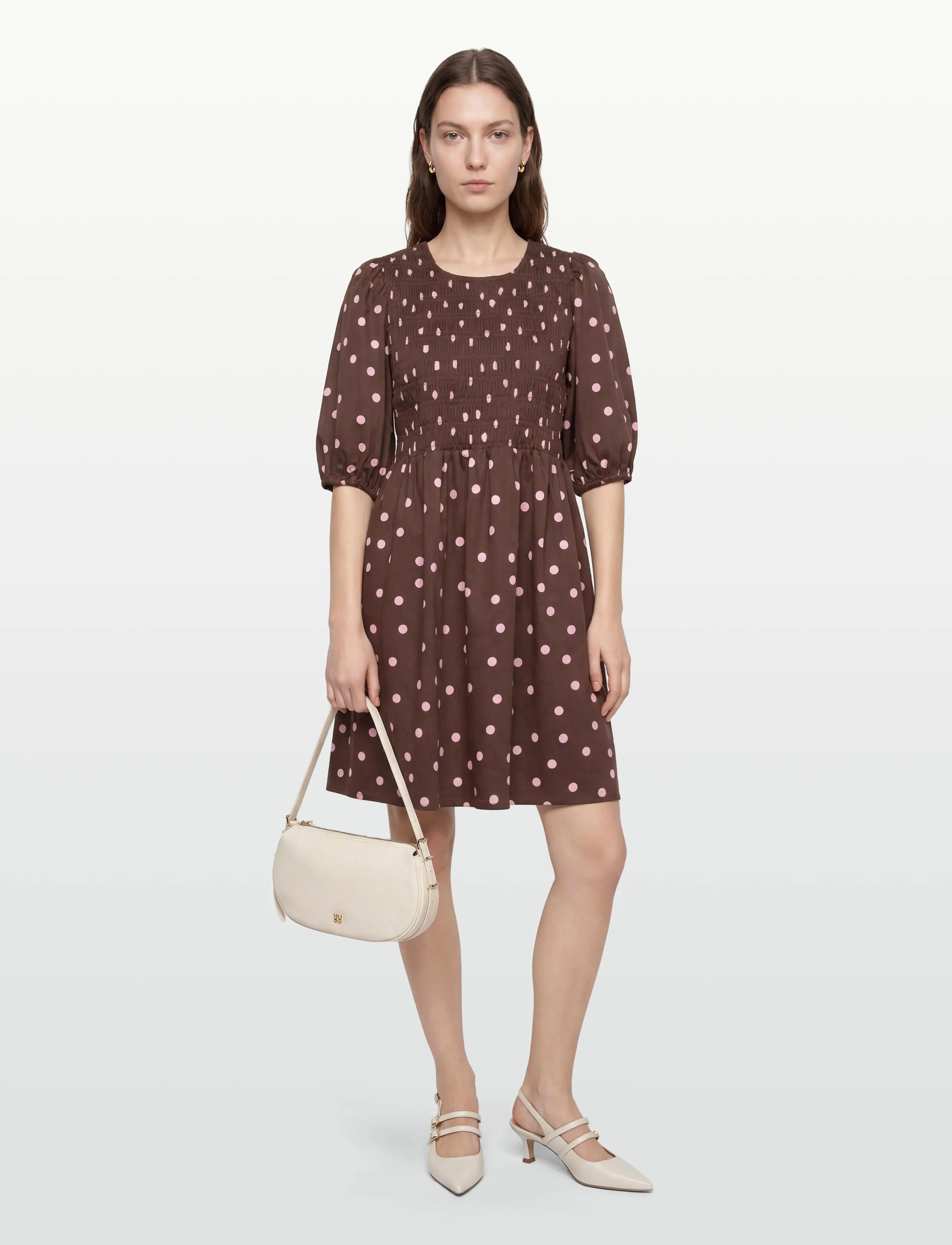 Nümph NUSINE DRESS - Kleidung - SHOPPING BAG / brown