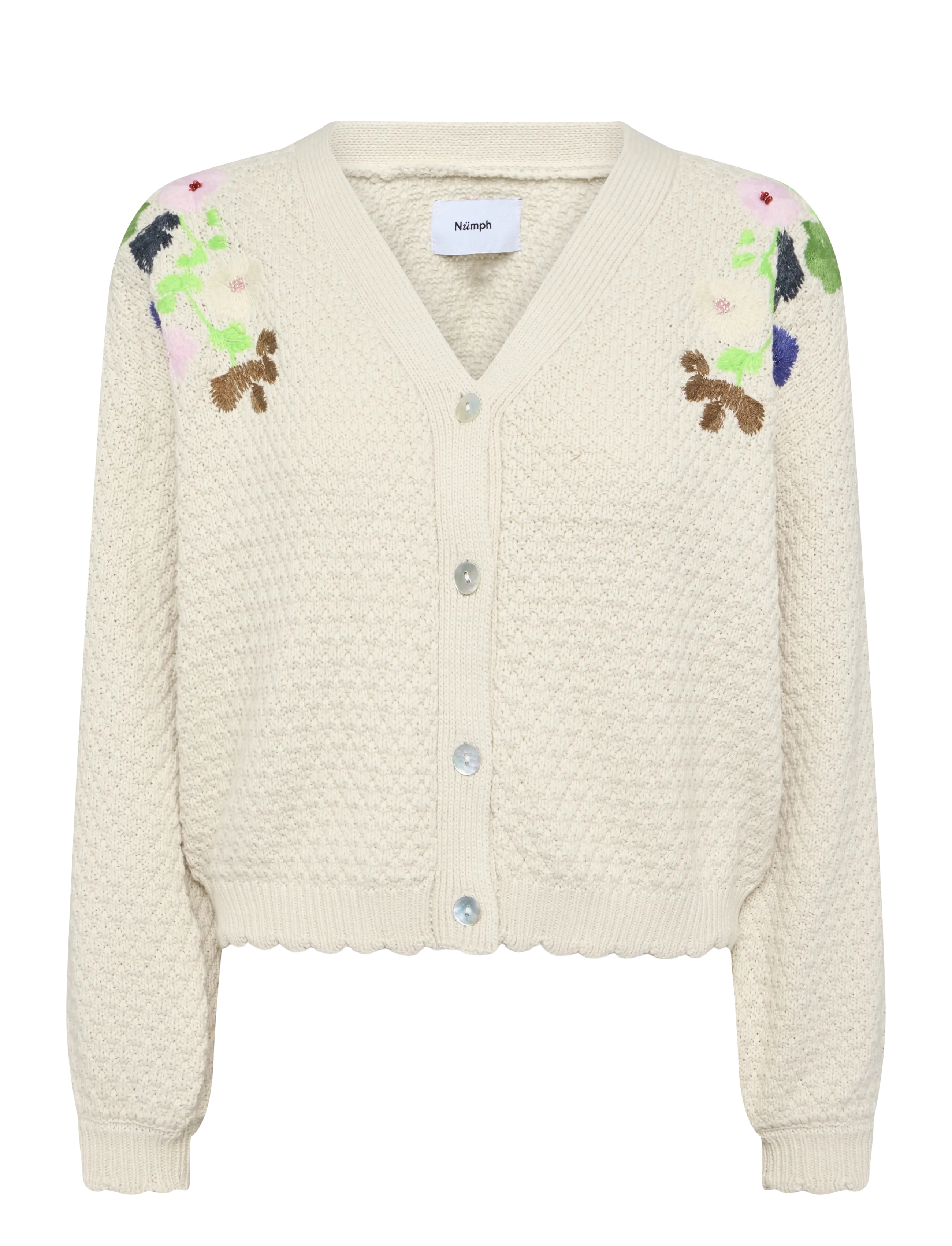 Nümph NUMAGGIE CARDIGAN - Kudumid - WHITECAP GRAY / grey