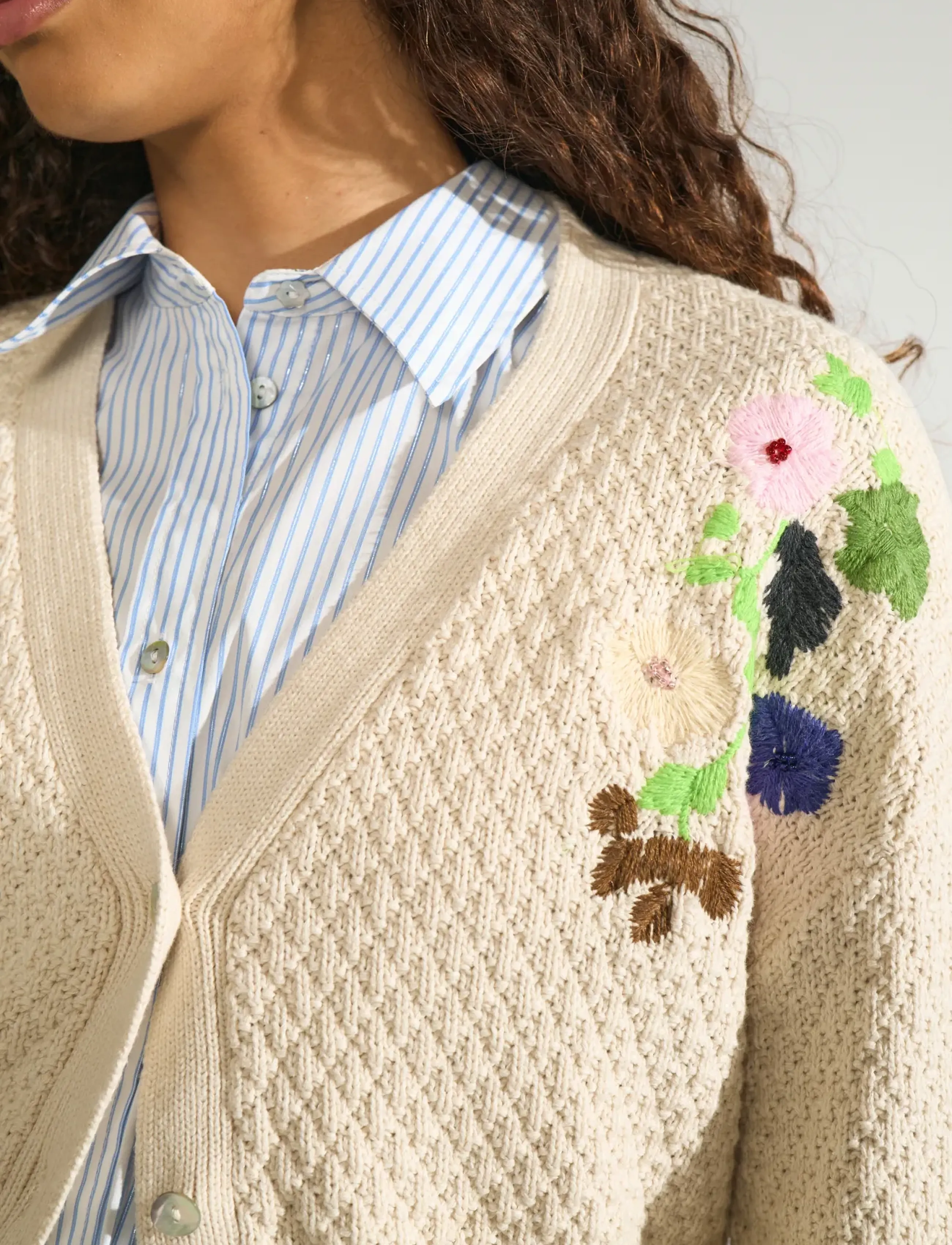 Nümph - NUMAGGIE CARDIGAN - cardigans - whitecap gray - 5