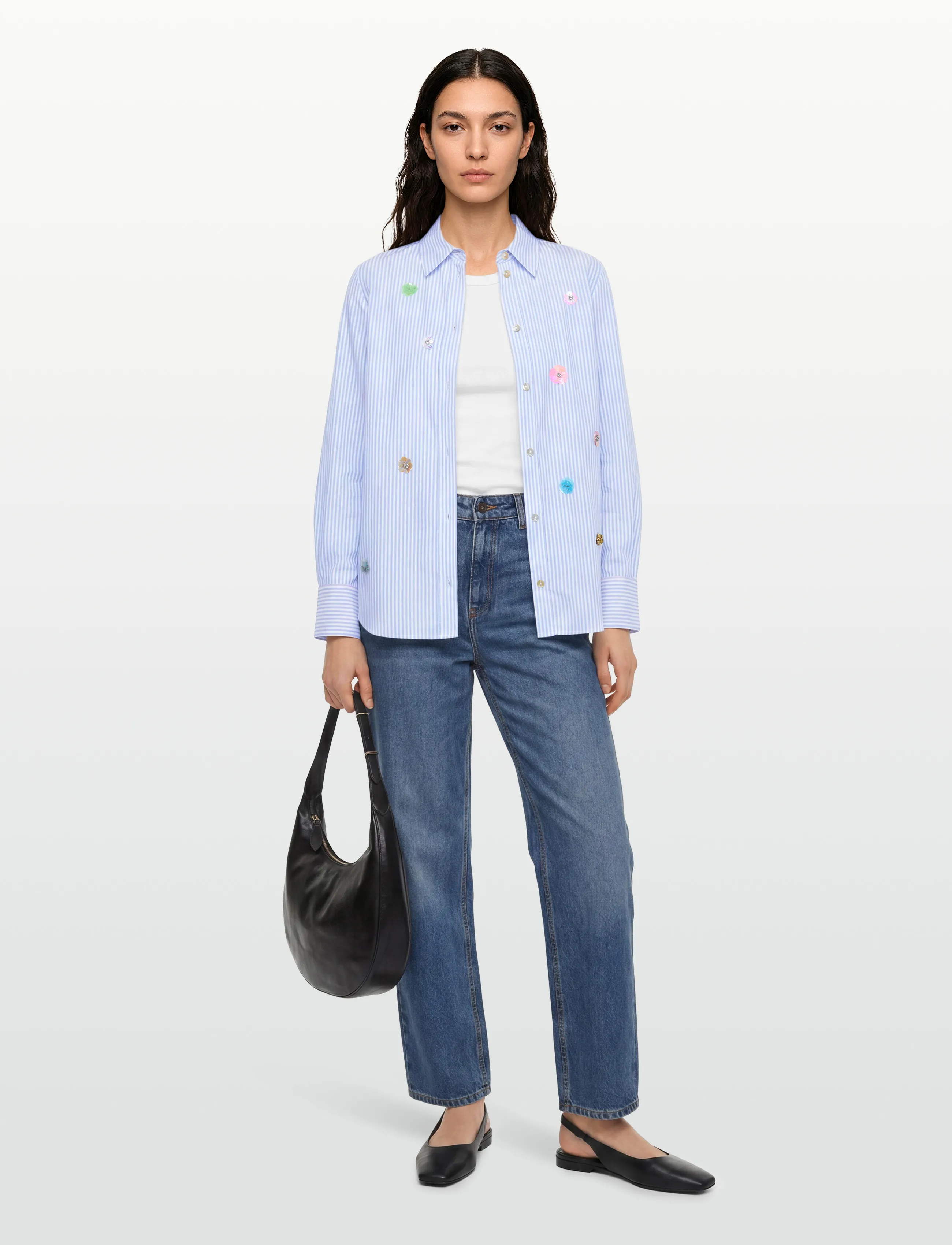 Nümph NULILI SEQUINS SHIRT - Hemden - FLOATY BLUE / blue