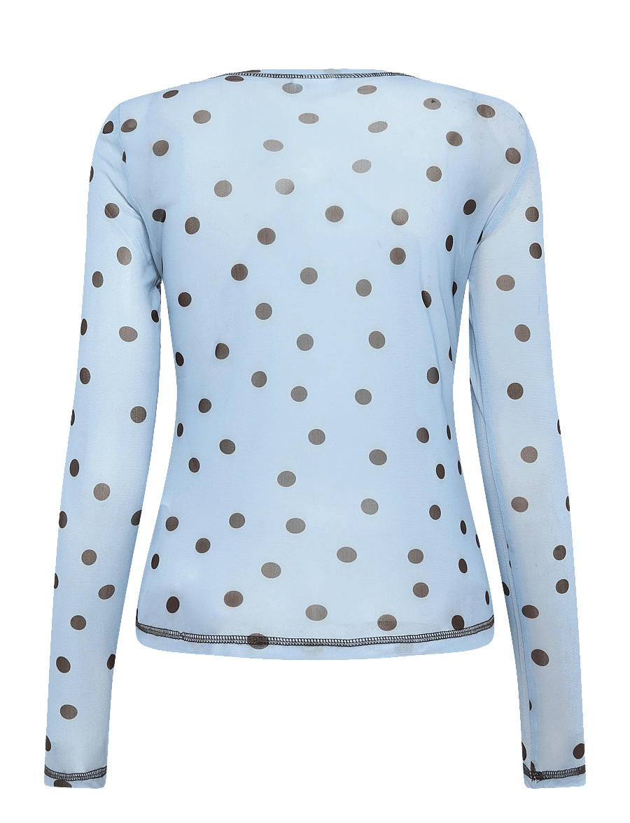 Nümph - NUSINE MESH BLOUSE - langärmelige blusen - floaty blue - 2