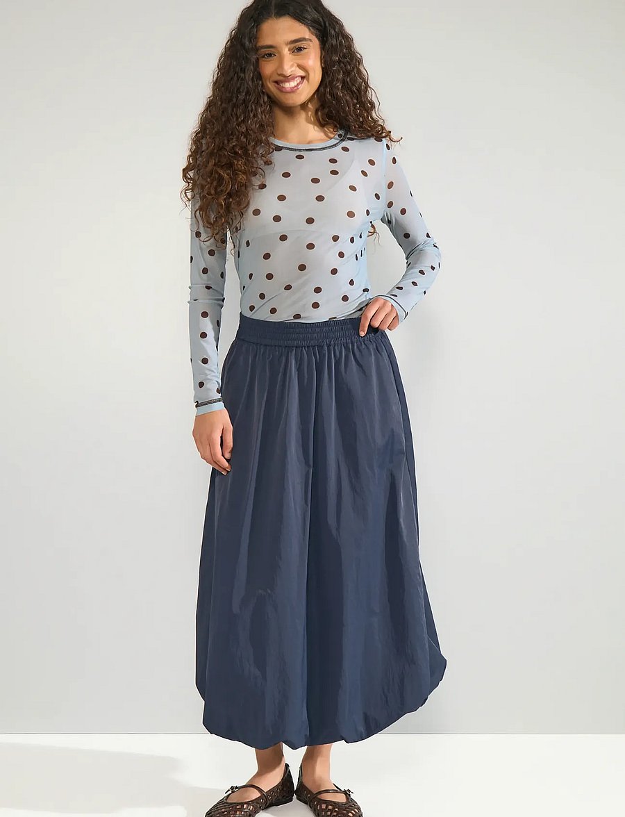 Nümph - NUSINE MESH BLOUSE - langærmede bluser - floaty blue - 4