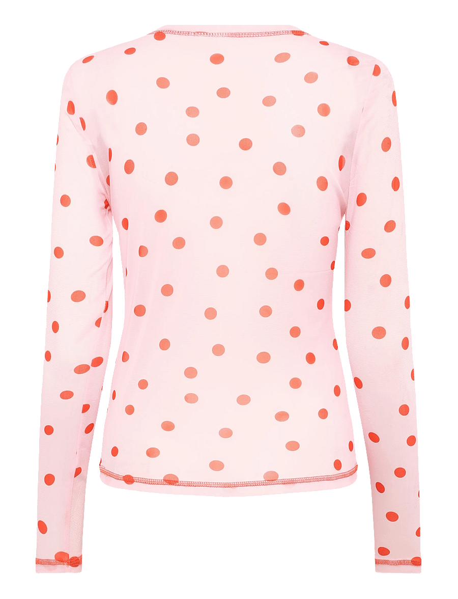 Nümph - NUSINE MESH BLOUSE - langärmelige blusen - pink lady - 2