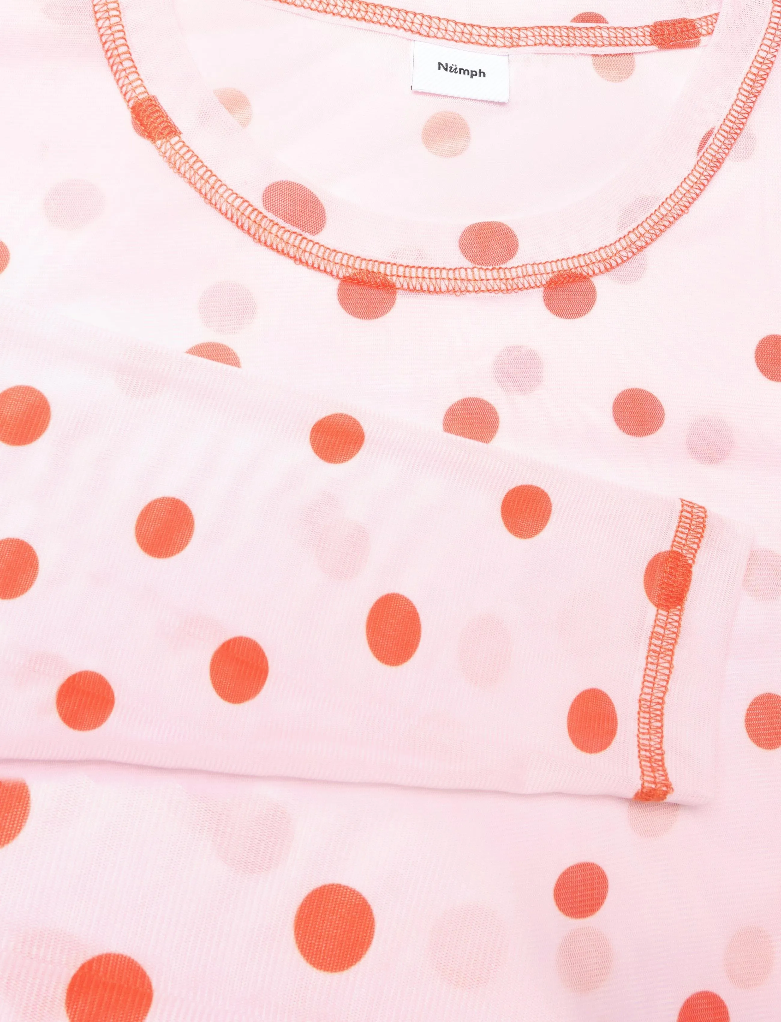 Nümph - NUSINE MESH BLOUSE - långärmade blusar - pink lady - 4