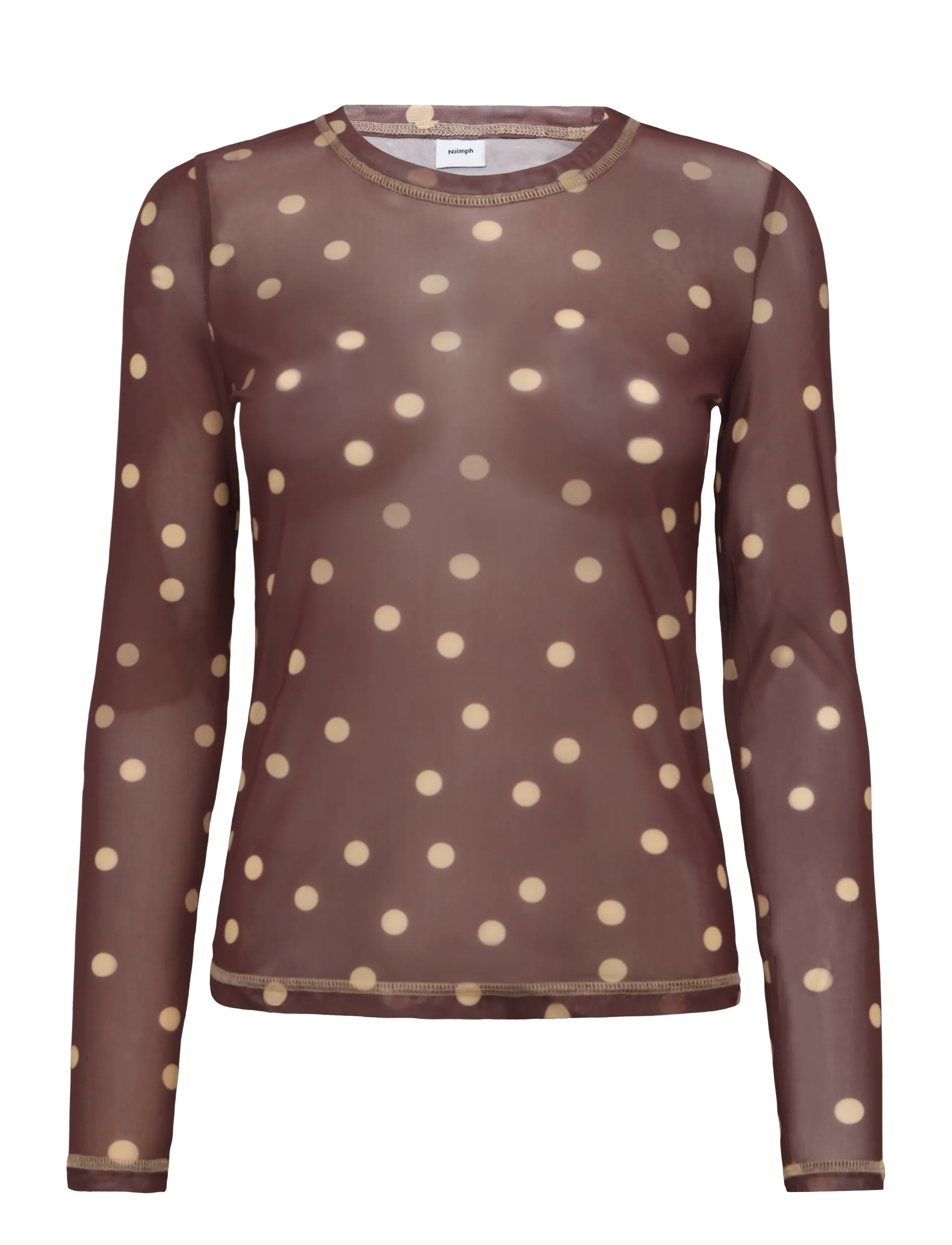 Nümph - NUSINE MESH BLOUSE - langärmelige blusen - sahara sun - 1