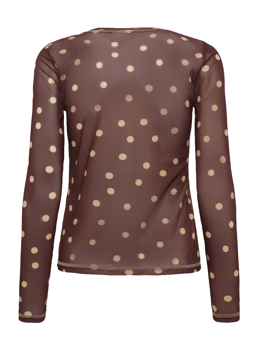 Nümph - NUSINE MESH BLOUSE - langärmelige blusen - sahara sun - 2