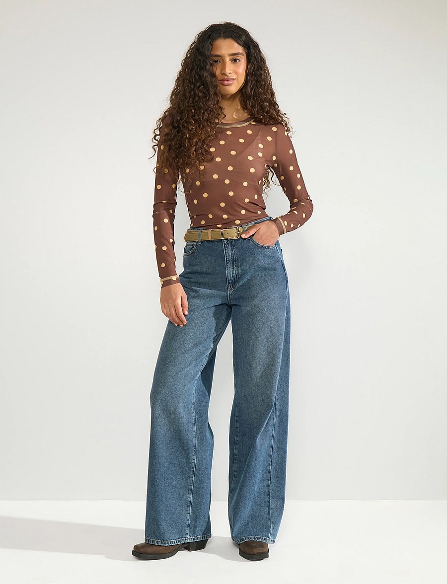 Nümph - NUSINE MESH BLOUSE - langärmelige blusen - sahara sun - 3