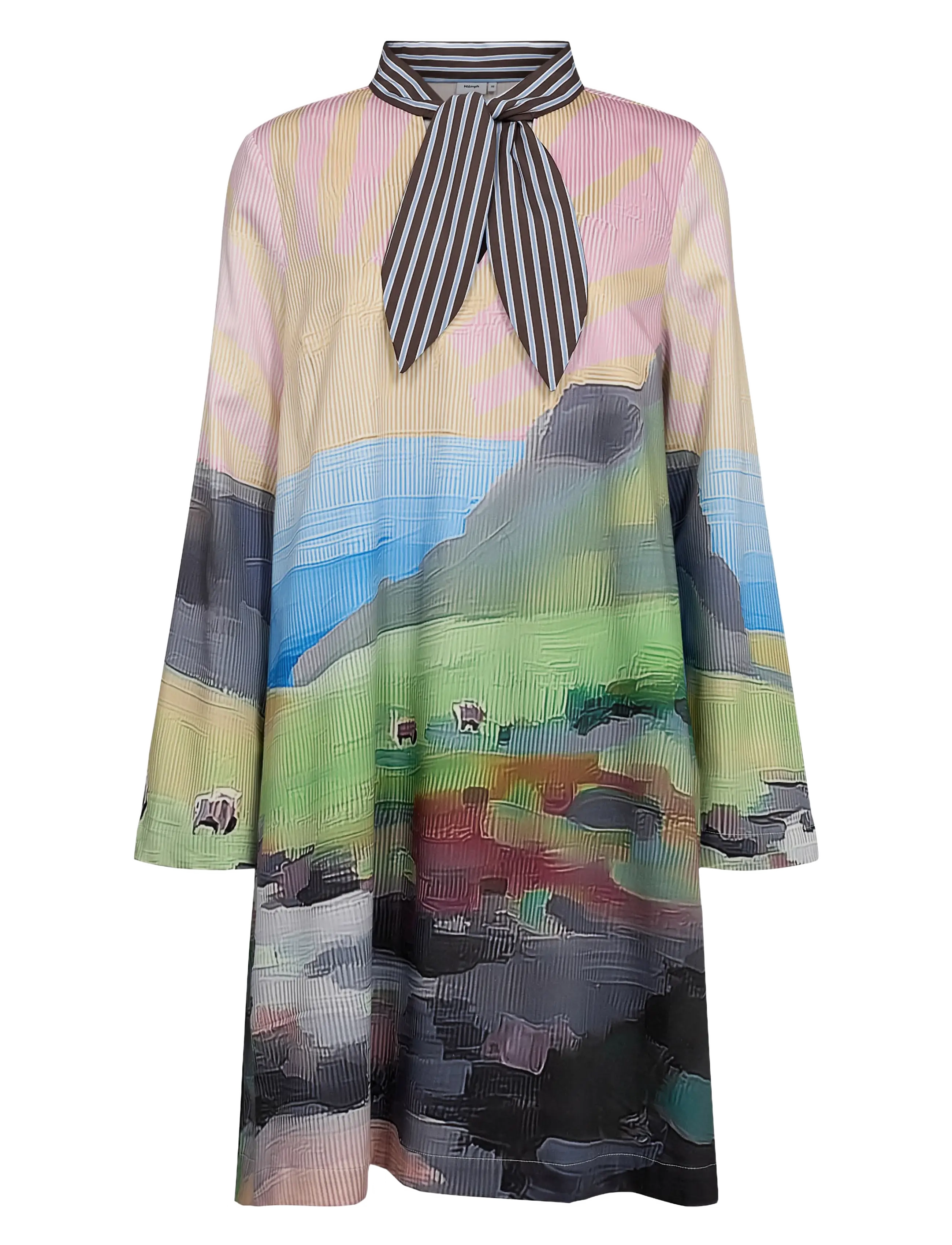Nümph - NUHIGHLAND DRESS - kurze kleider - calla green - 1