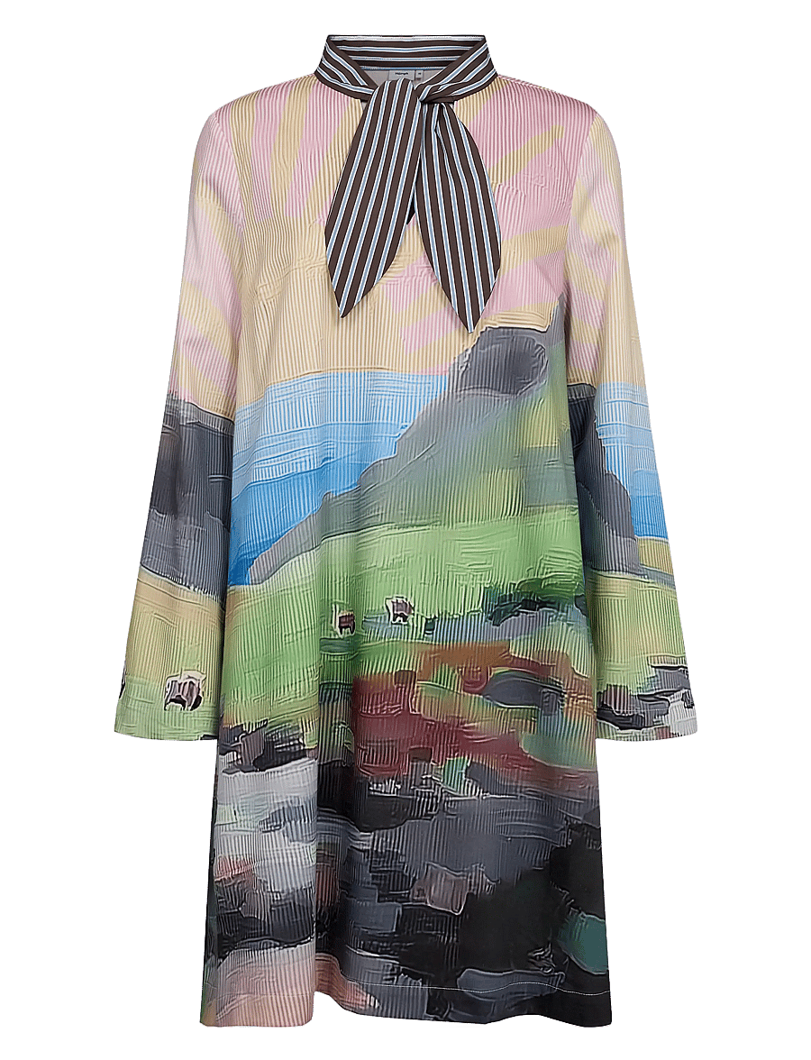Nümph - NUHIGHLAND DRESS - kurze kleider - calla green - 1