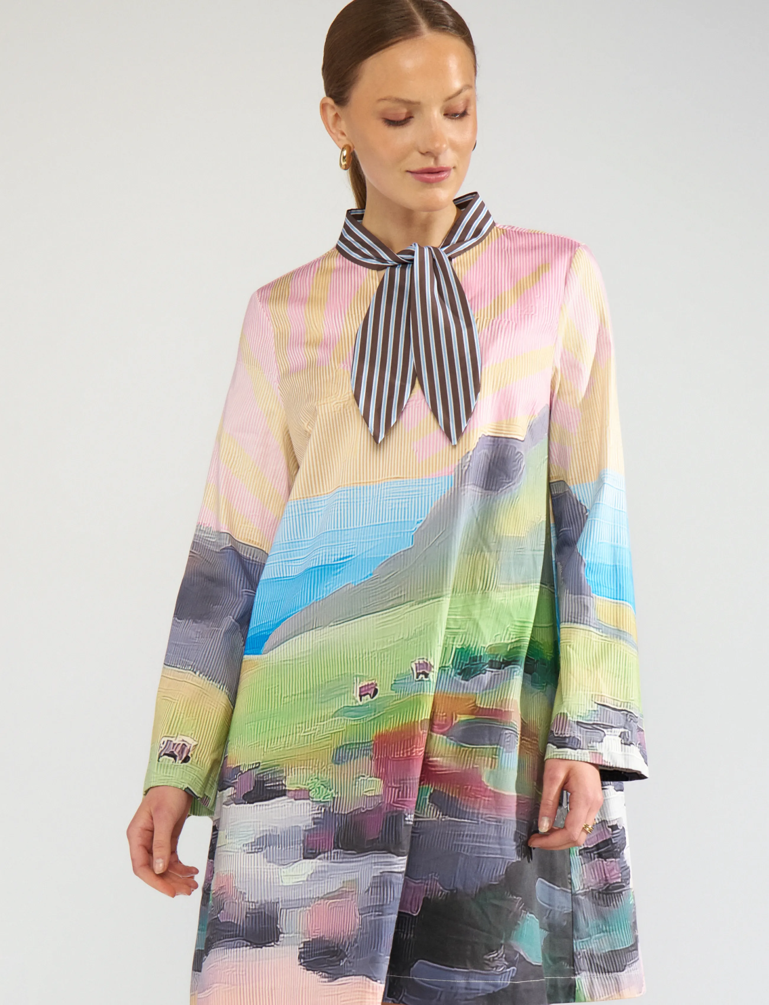 Nümph - NUHIGHLAND DRESS - kurze kleider - calla green - 3