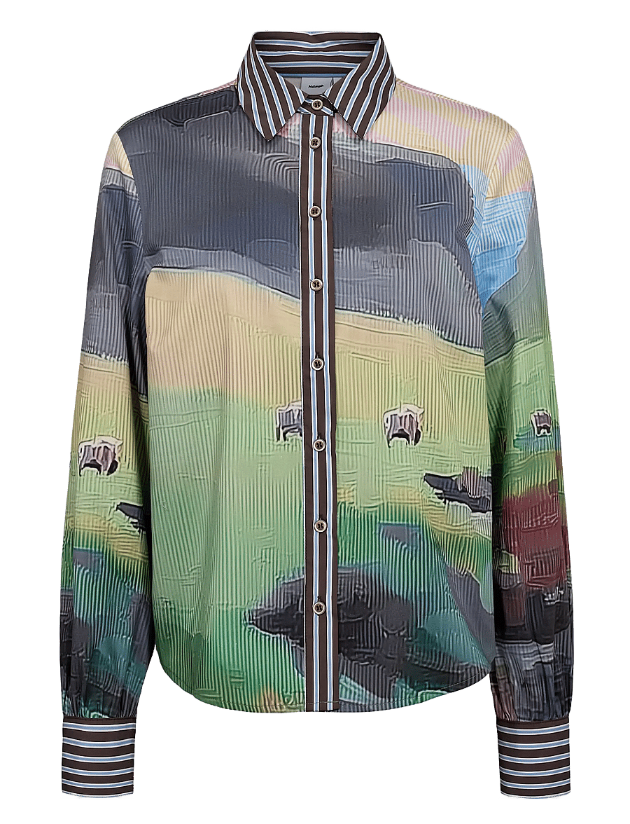 Nümph - NUHIGHLAND SHIRT - pikkade varrukatega särgid - calla green - 0