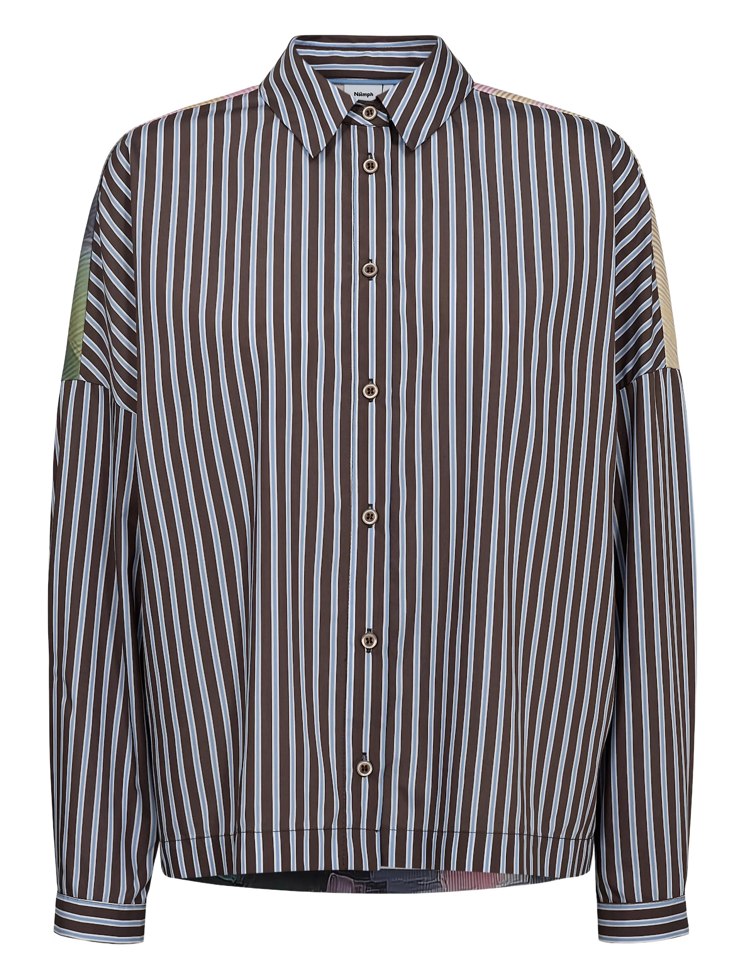 Nümph NUHIGHLAND BOXY SHIRT - Moetrendid - CALLA GREEN / brown