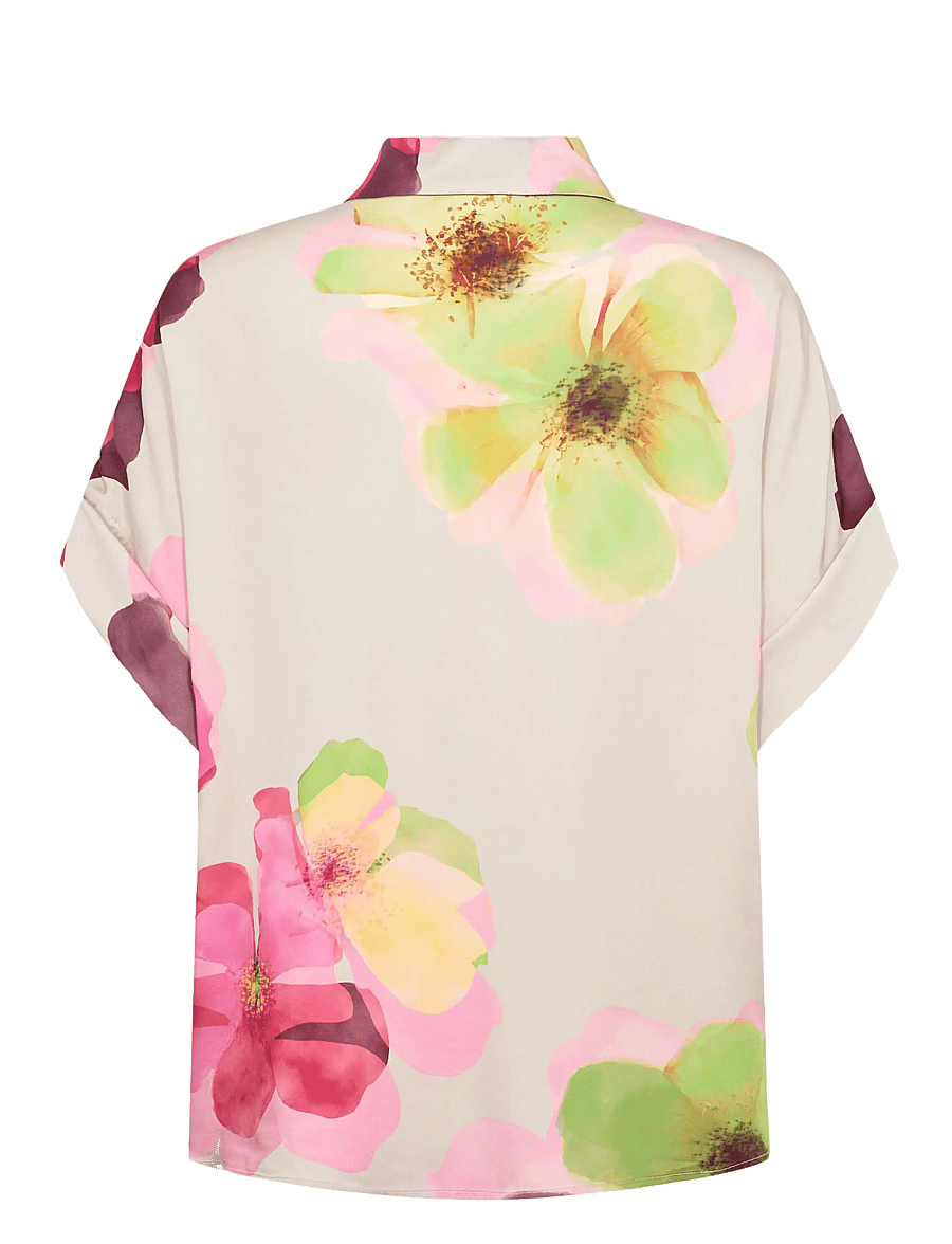 Nümph - NUTASSY SS SHIRT - kurzärmlige hemden - gray morn - 2