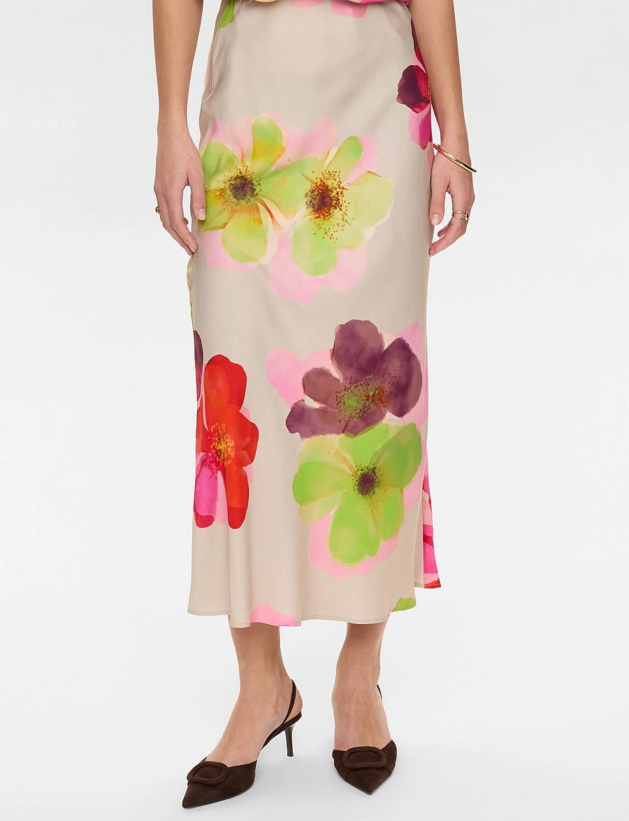 Nümph - NUTASSY SKIRT - maxi röcke - gray morn - 0