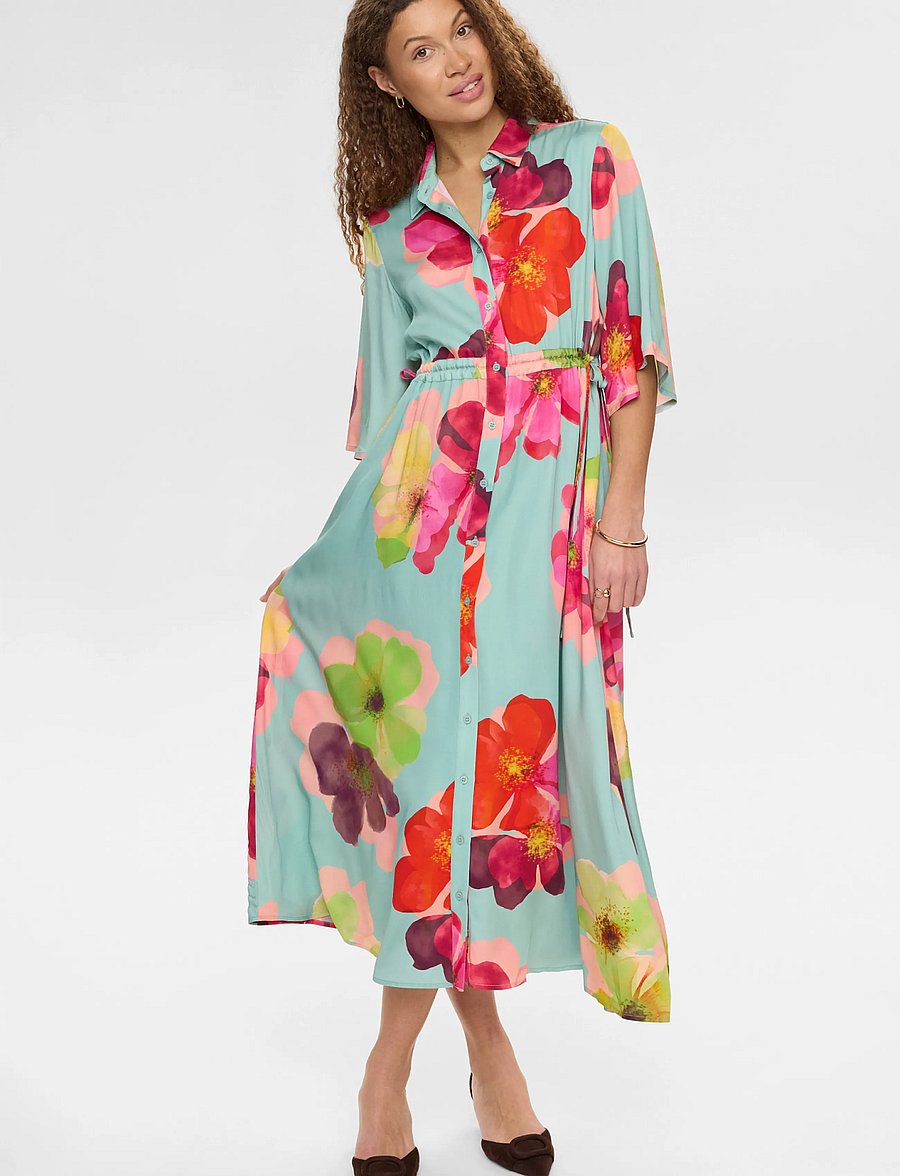 Nümph - NUTASSY LONG DRESS - maxikleider - harbor gray - 4