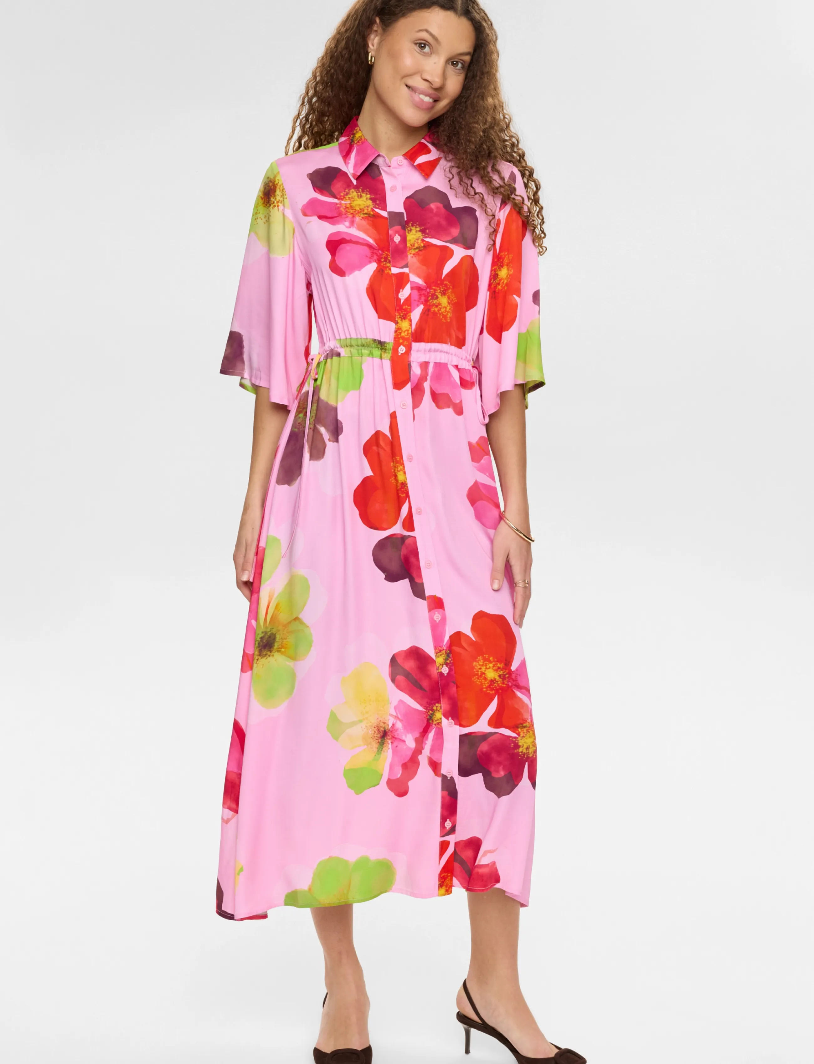 Nümph Nutassy Long Dress, 40, Dresses, Rosa - Maxi Frauen