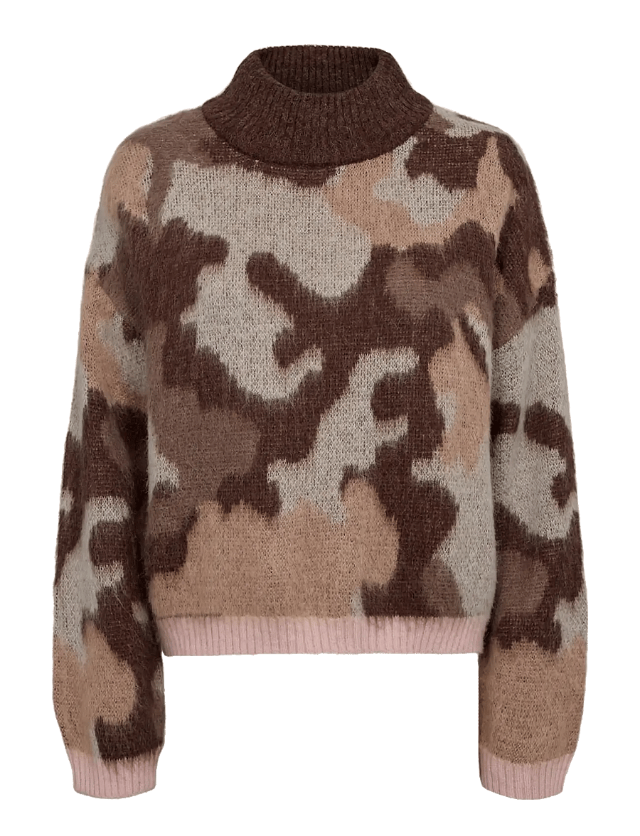 Nümph - NUCAMU PULLOVER - kampsunid - black coffee - 1