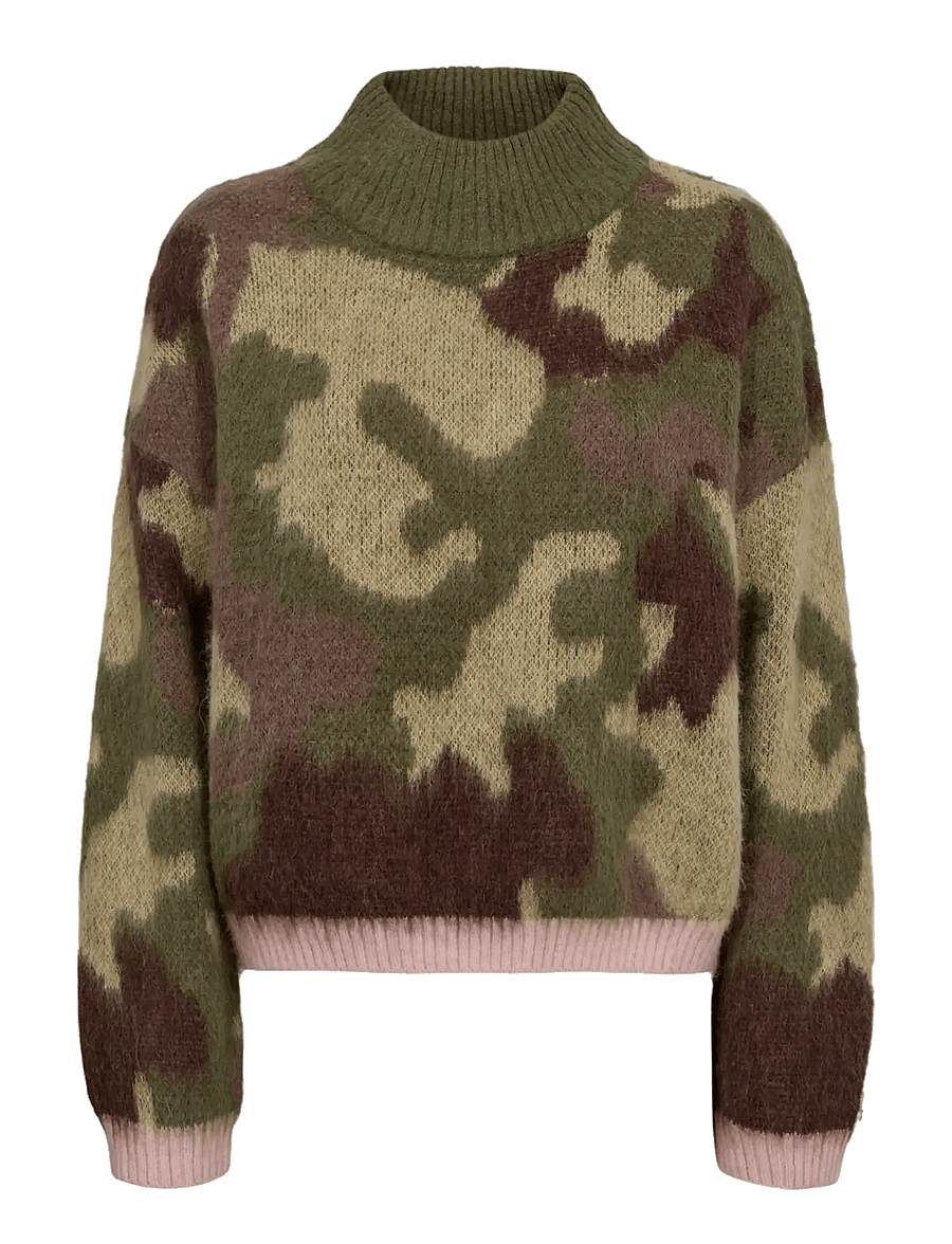 Nümph - NUCAMU PULLOVER - pullover - calla green - 1