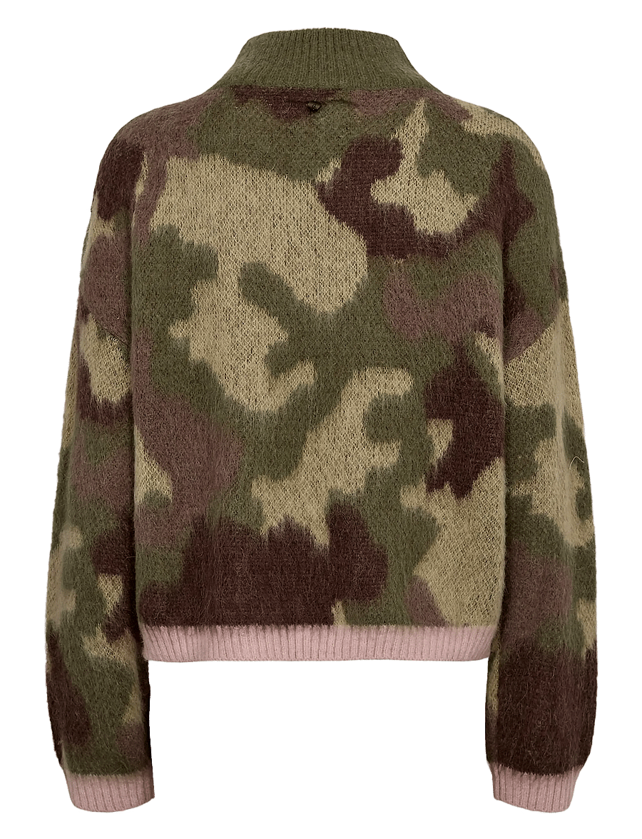 Nümph - NUCAMU PULLOVER - stickade tröjor - calla green - 2