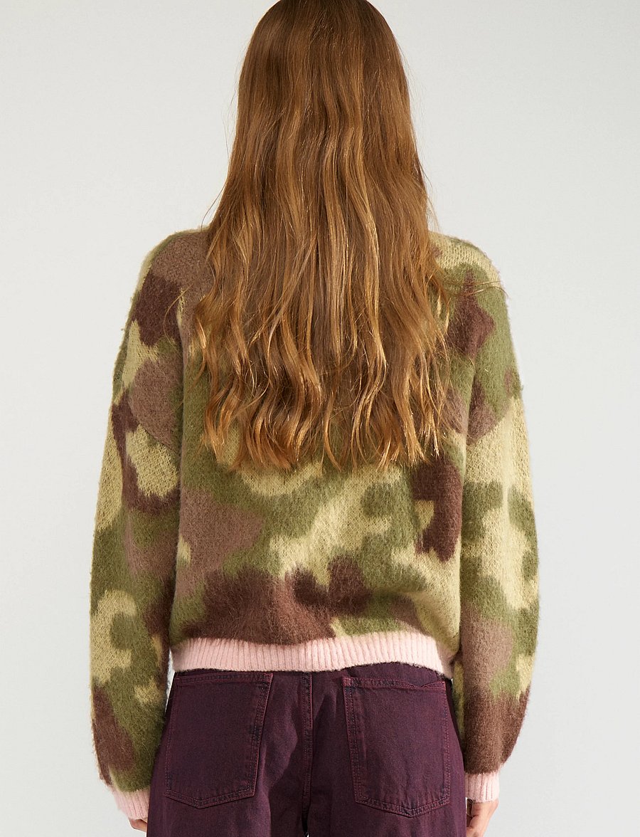Nümph - NUCAMU PULLOVER - pullover - calla green - 3