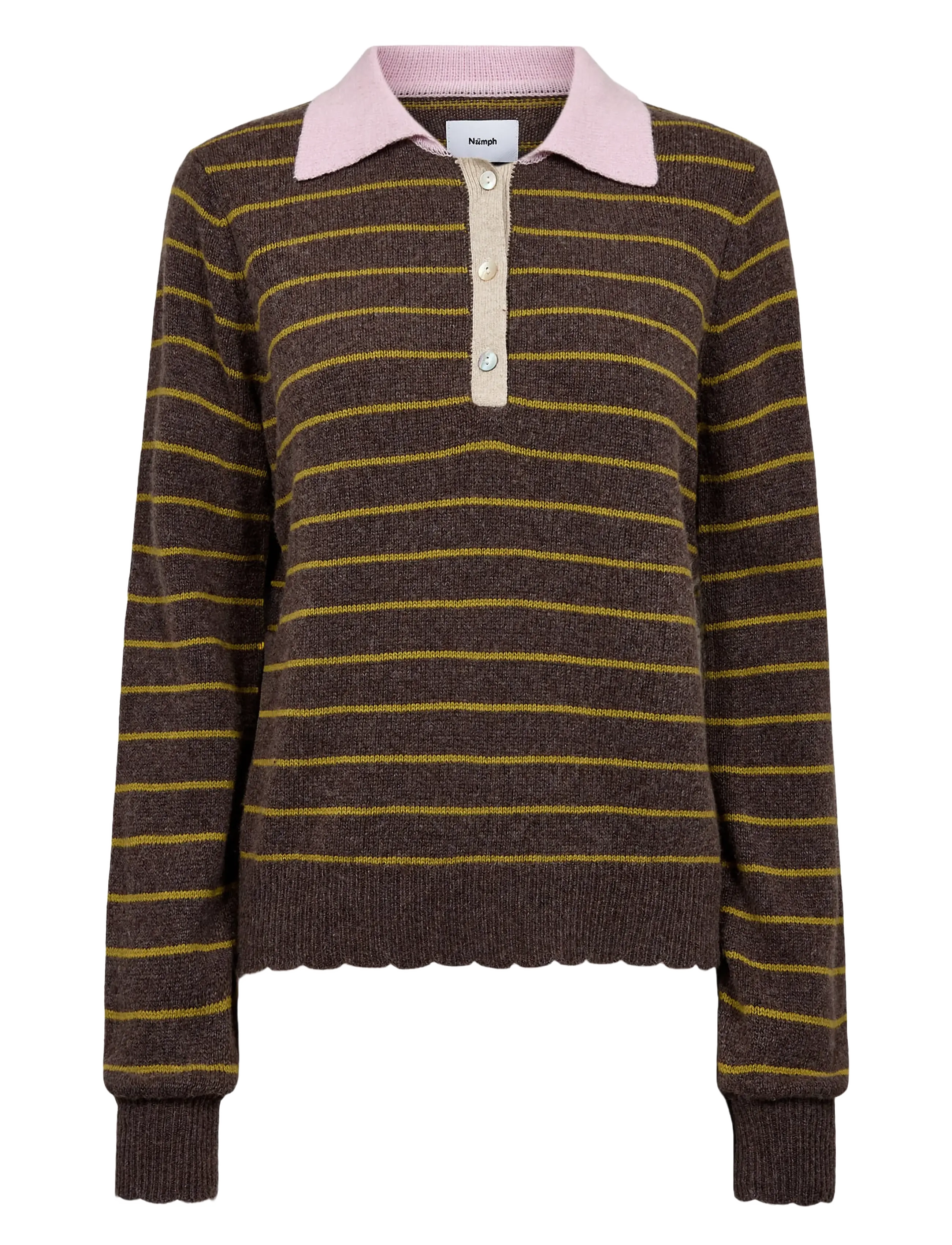 Nümph - NULUCINDA STRIPE PULLOVER - kampsunid - black coffee - 1