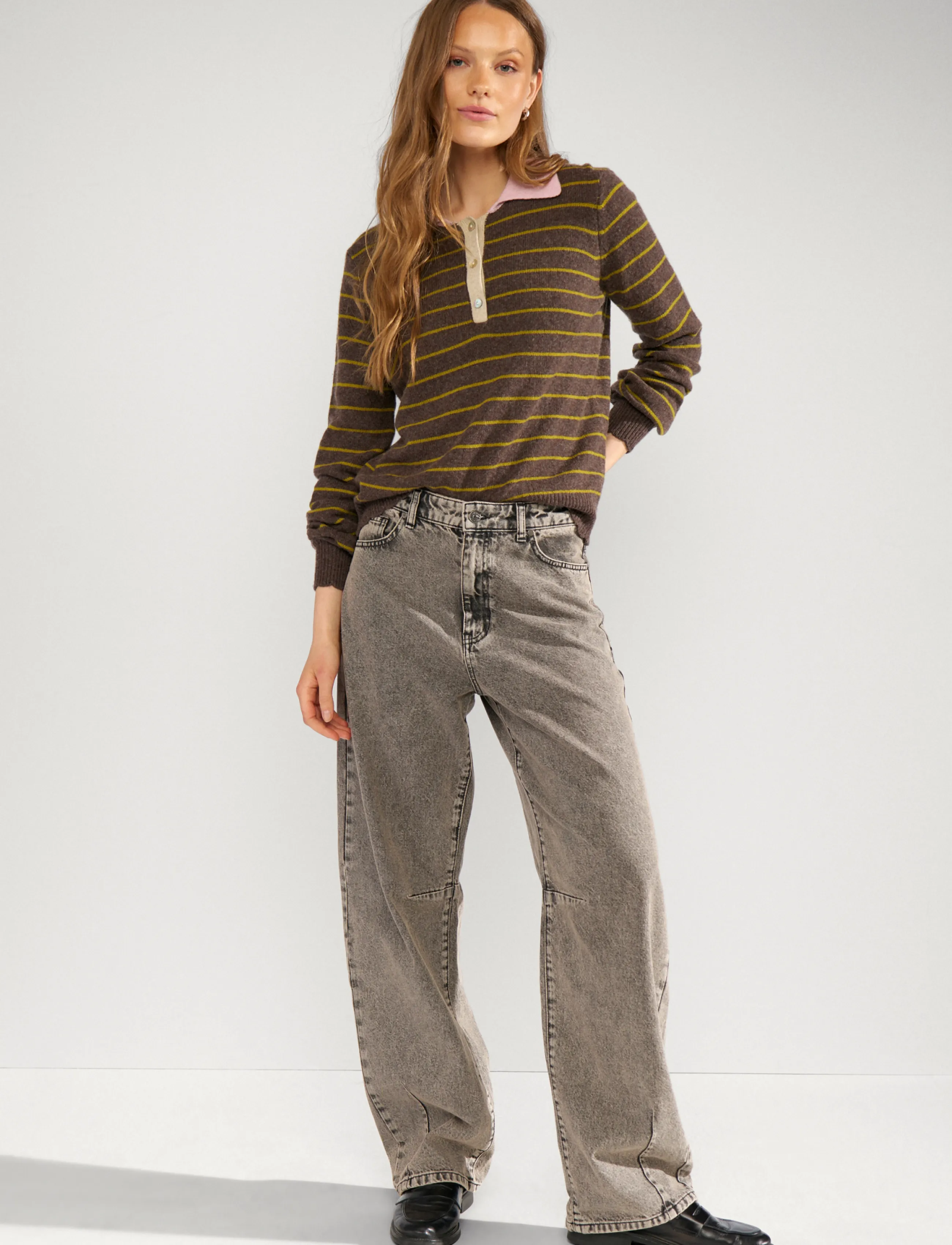 Nümph - NULUCINDA STRIPE PULLOVER - black coffee - 3