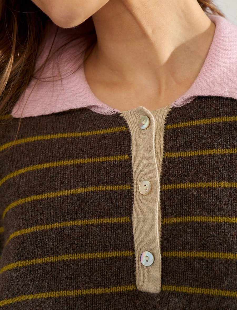 Nümph - NULUCINDA STRIPE PULLOVER - kampsunid - black coffee - 5