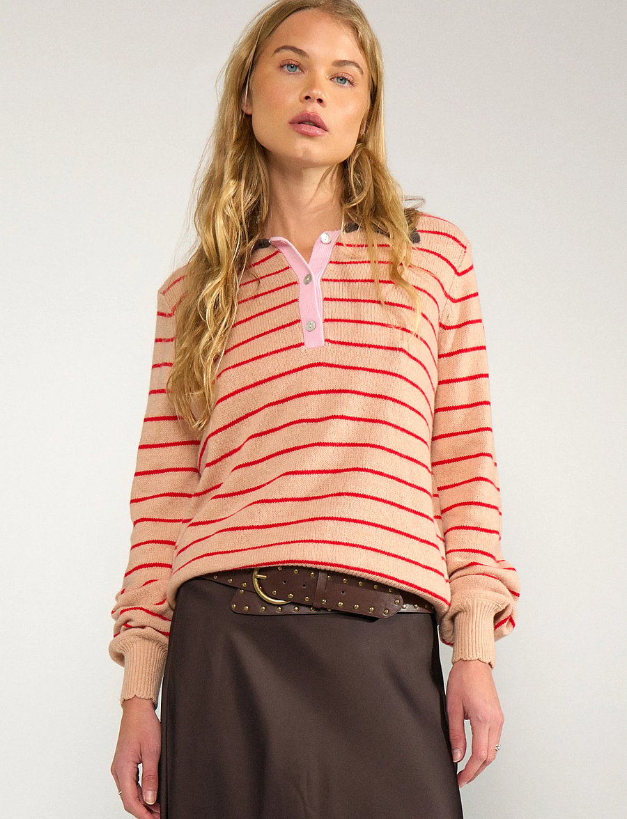 Nümph - NULUCINDA STRIPE PULLOVER - pullover - roebuck - 0