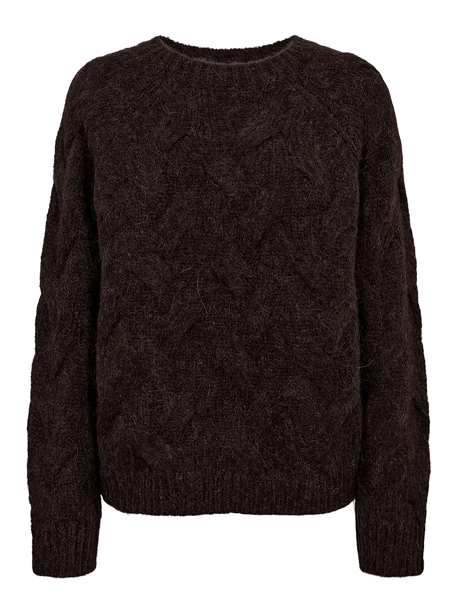 Nümph - NUALMAS PULLOVER - GRS - jumpers - black coffee - 1