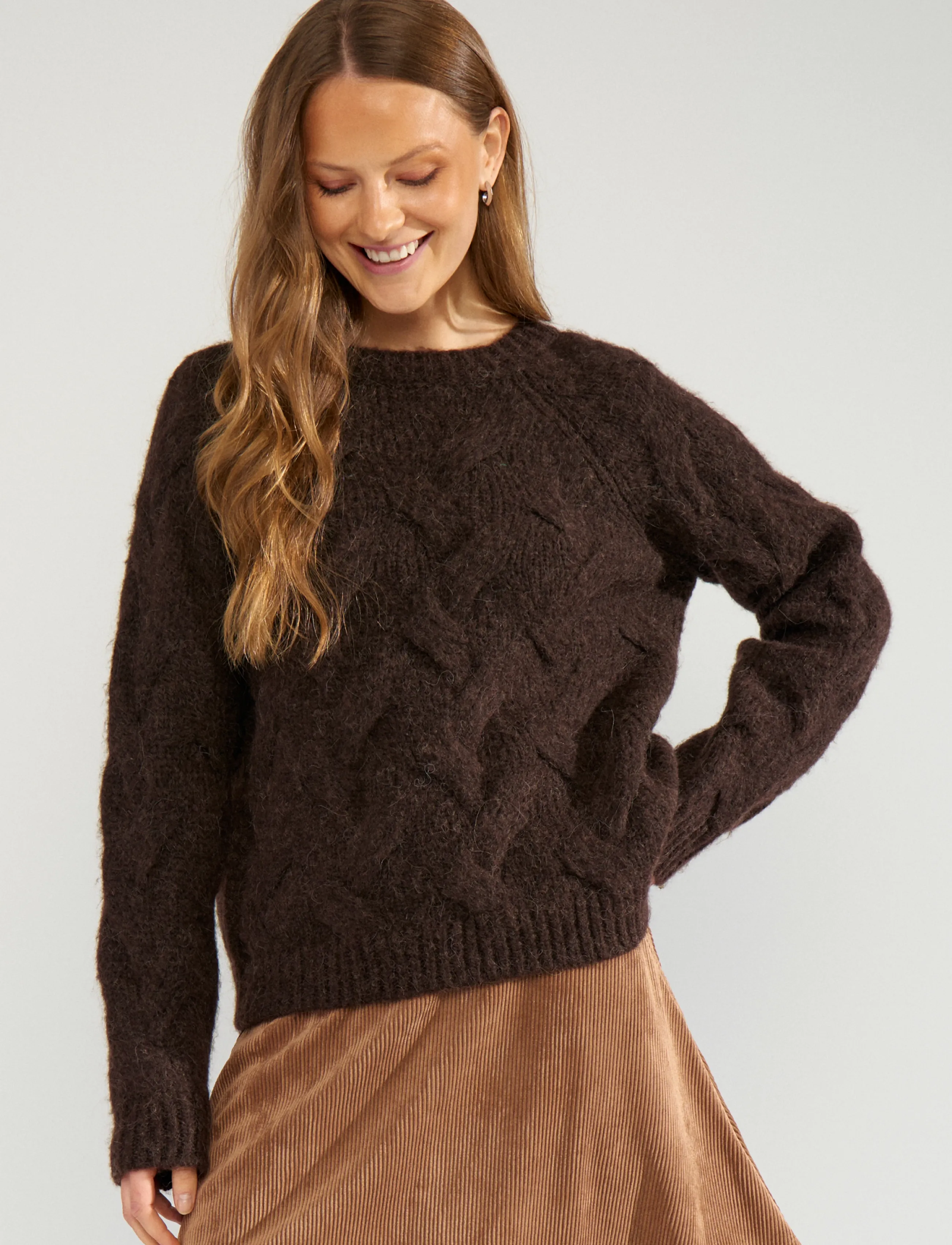 Nümph - NUALMAS PULLOVER - GRS - jumpers - black coffee - 0