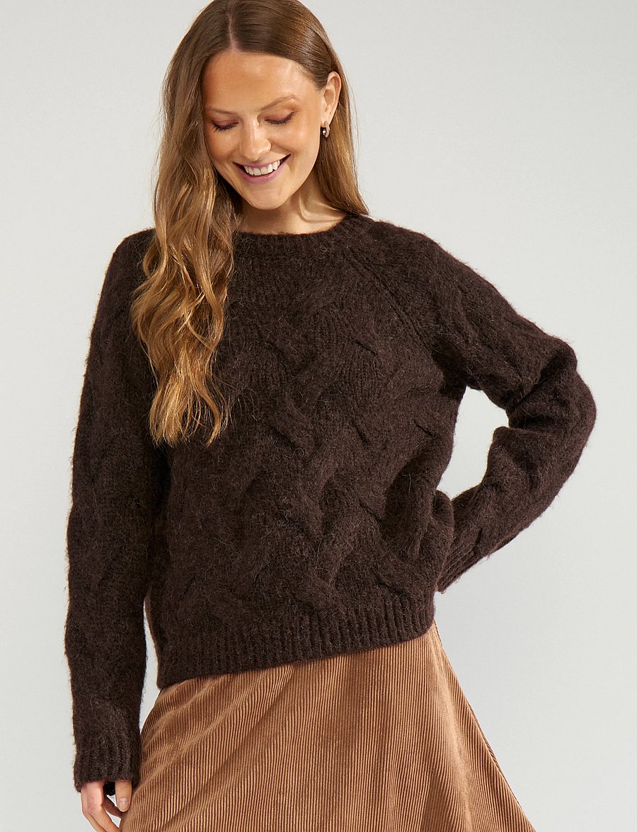 Nümph - NUALMAS PULLOVER - GRS - jumpers - black coffee - 0