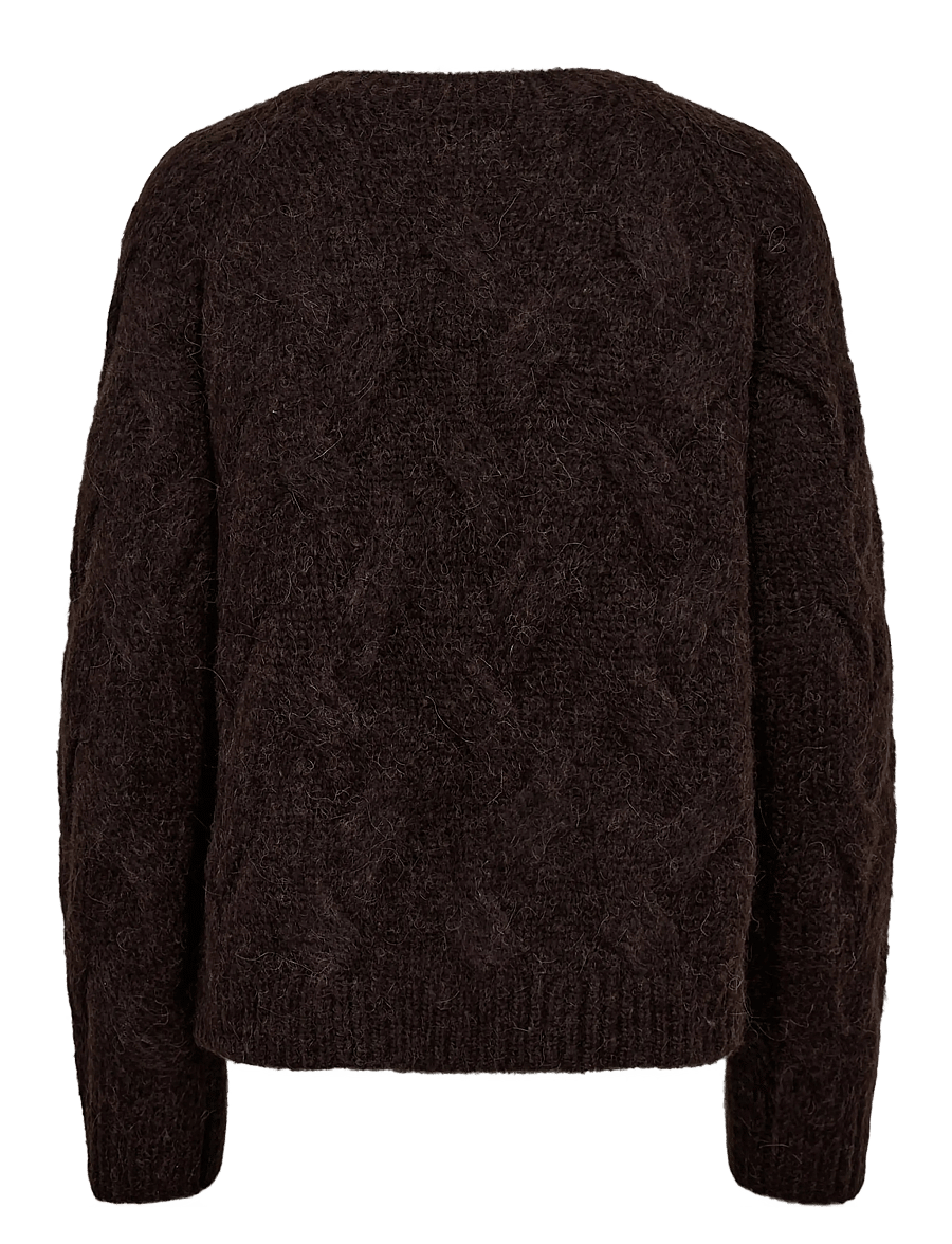 Nümph - NUALMAS PULLOVER - GRS - jumpers - black coffee - 2