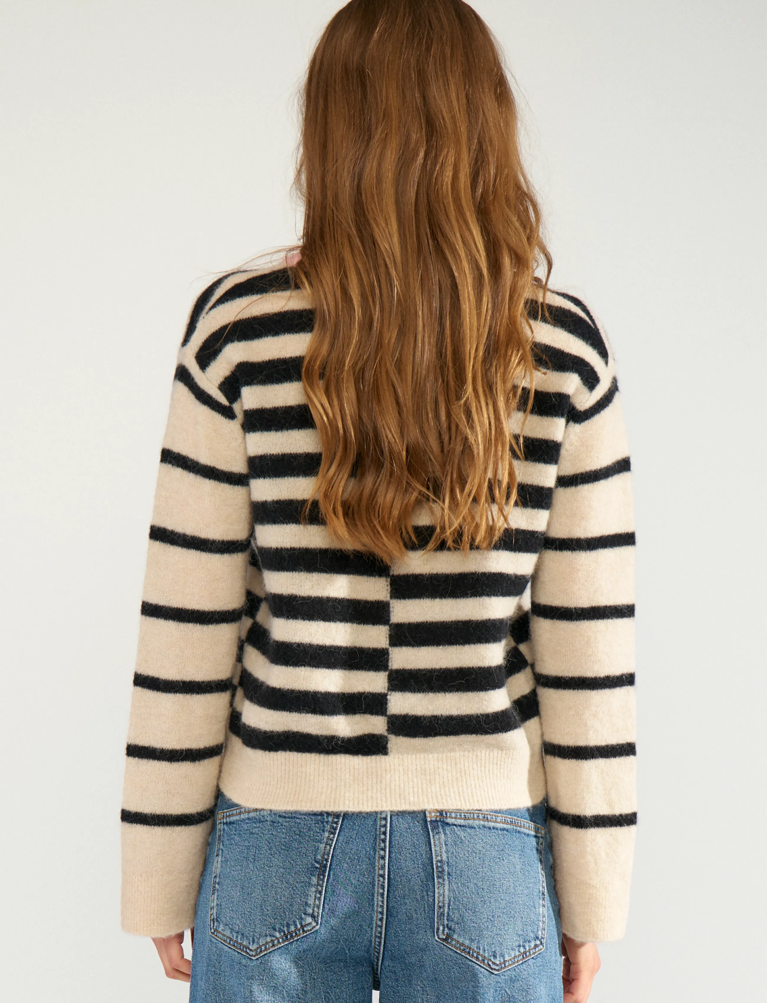 Nümph - NURIETTE BLOCK STRIPE PULLOVER - caviar - 4